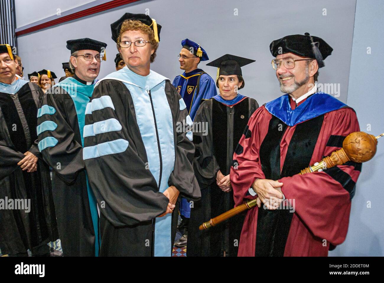 Florida, Miami Beach Convention Center, inizio del centro della St. Thomas University, cerimonia di laurea professori insegnanti deans facoltà, Foto Stock