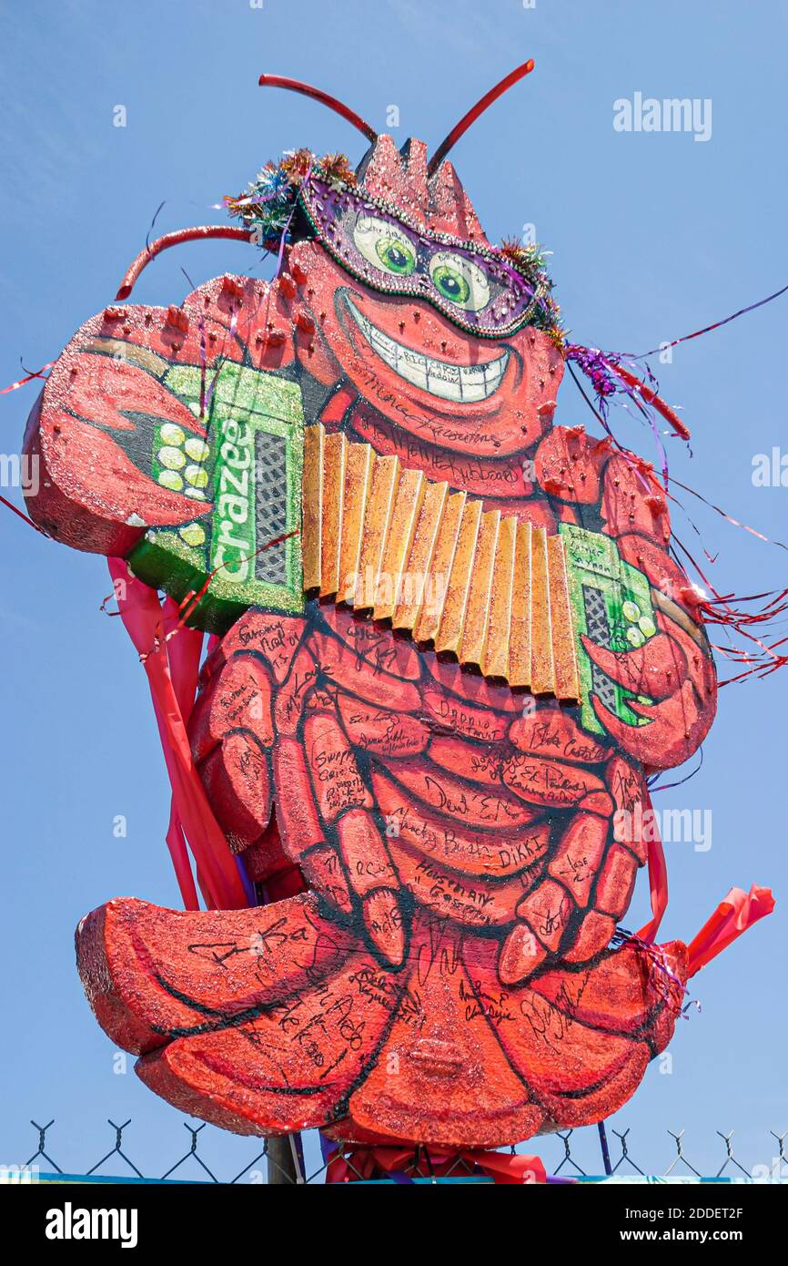 Florida ft. Fort Lauderdale Cajun Zydeco Crawfish Festival, festa fiera evento cibo segno crayfish mudbug cradad, Foto Stock