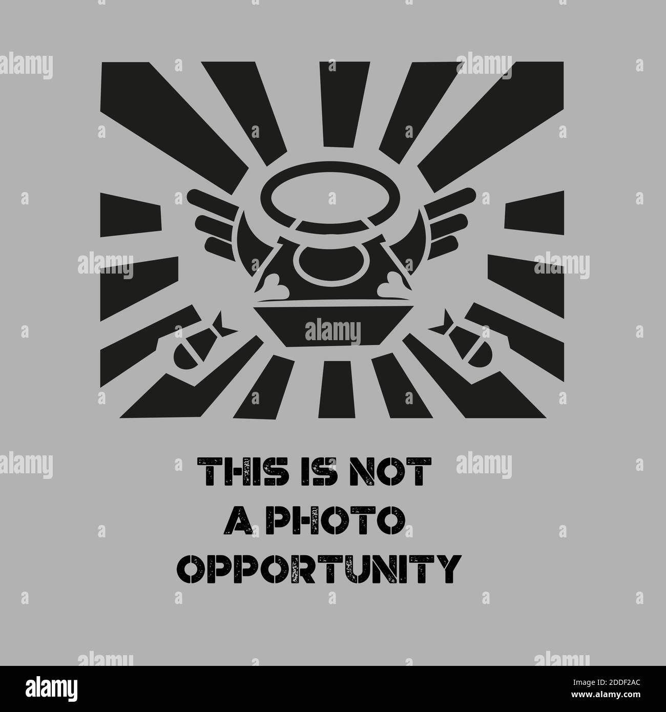 Non si tratta di un'illustrazione vettoriale delle opportunità fotografiche su un sfondo grigio Illustrazione Vettoriale