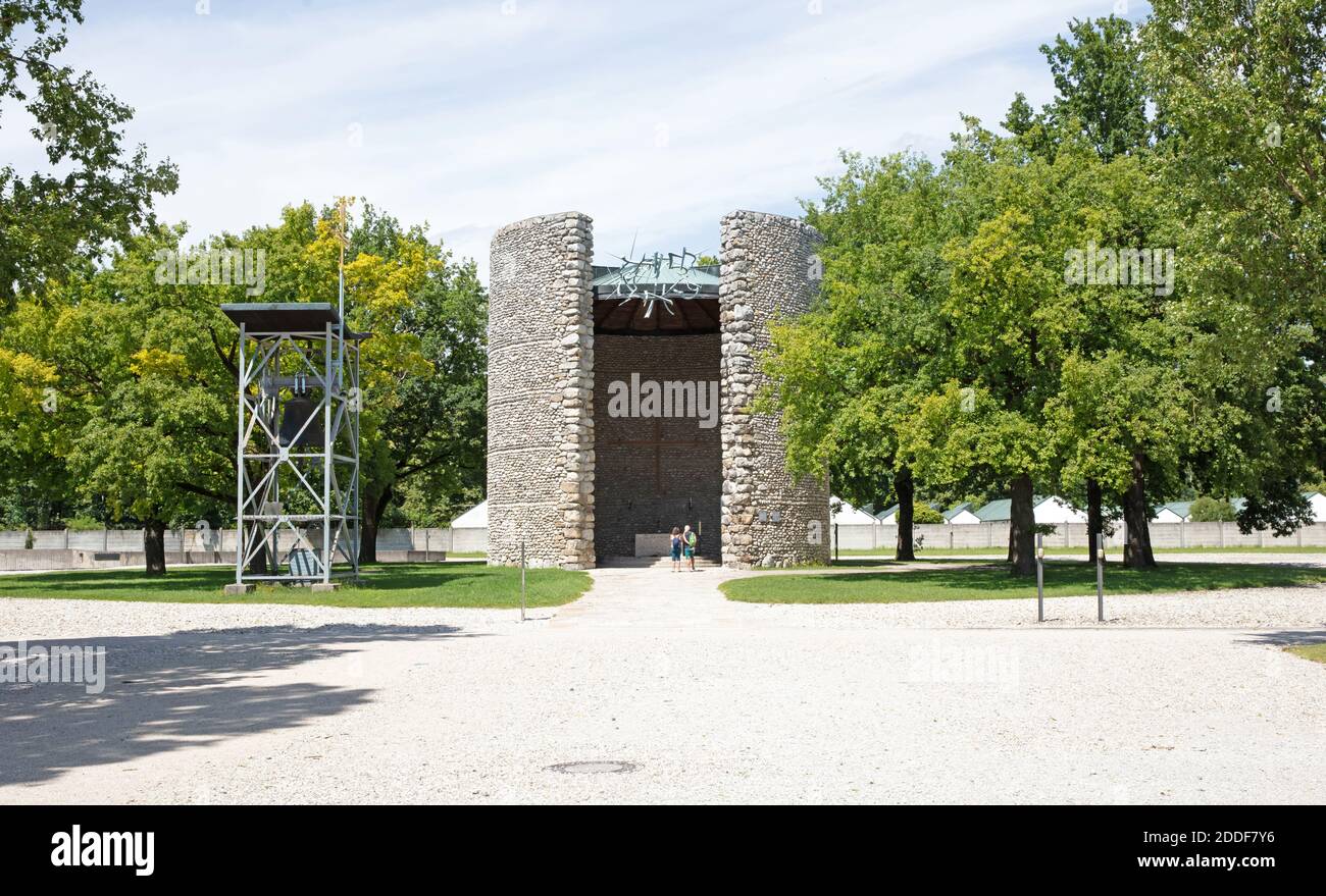 Dachau, Baviera, Germania - 13 luglio 2020: La Chiesa dell'agonia mortale di Cristo all'interno del campo di concentramento di Dachau Foto Stock