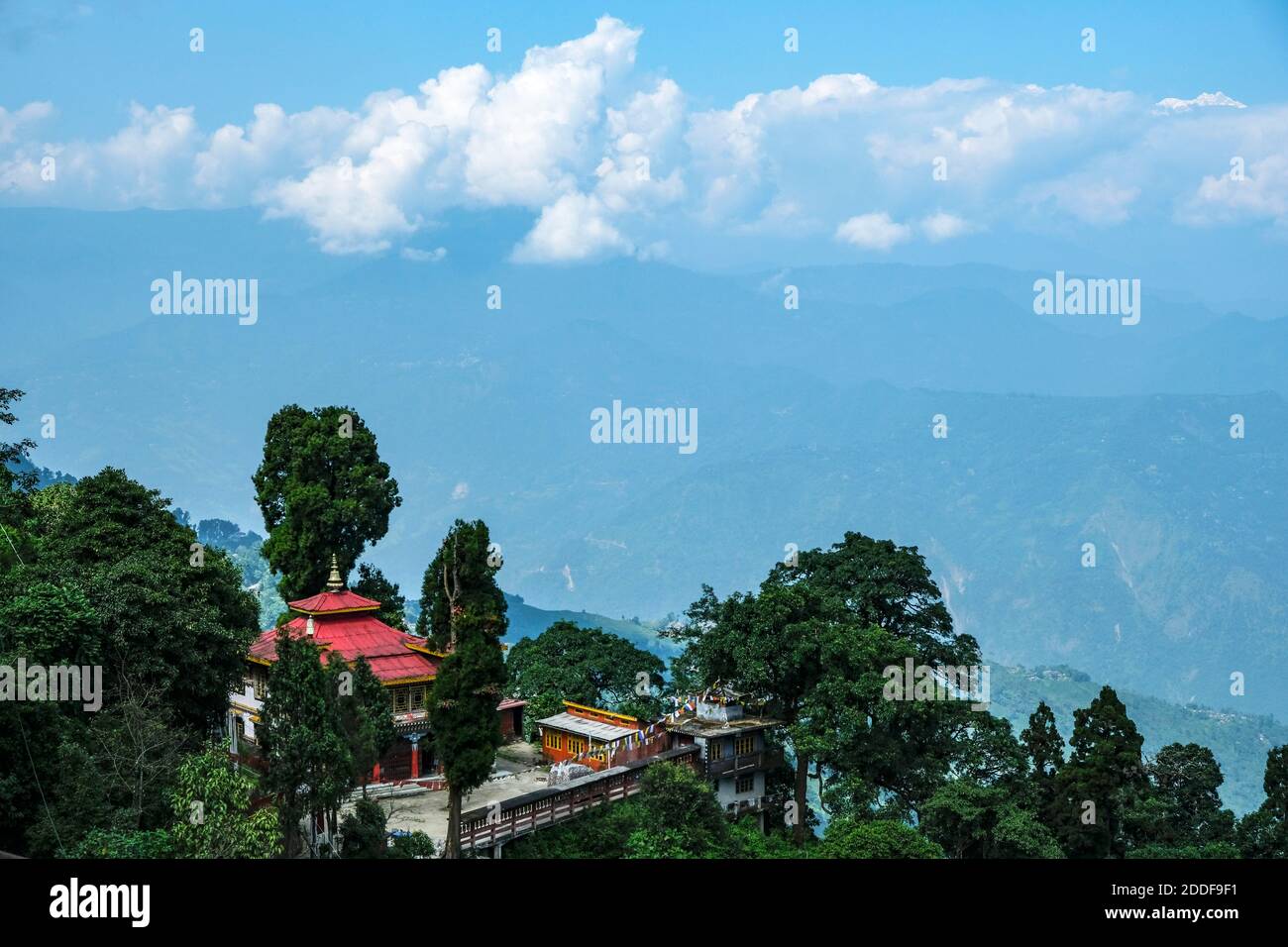 Darjeeling, India - 2020 ottobre: Il monastero Bhutia Busty a Darjeeling il 14 ottobre 2020 a Bengala Occidentale, India. Foto Stock