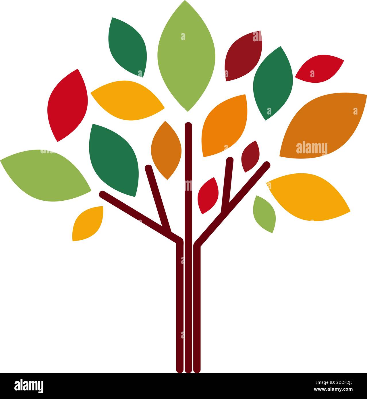 Albero autunnale astratto vettoriale Illustrazione Vettoriale