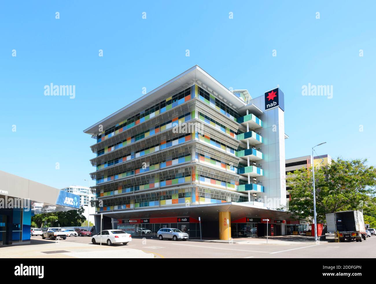 Filiale locale di NAB High Street Bank, Smith Street, Darwin, Northern Territory, NT, Australia Foto Stock
