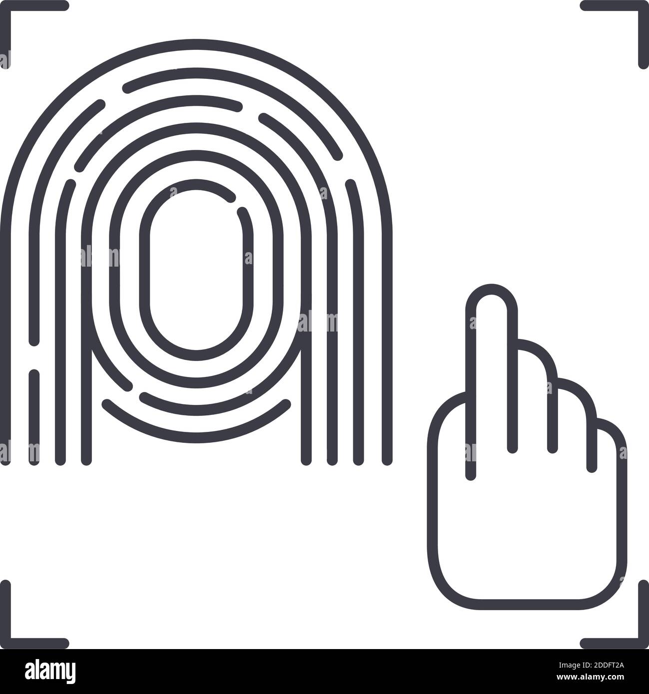 Icona Finger Sprint, illustrazione lineare isolata, vettore di linea sottile, segno di disegno web, simbolo di concetto di contorno con tratto modificabile su sfondo bianco. Illustrazione Vettoriale