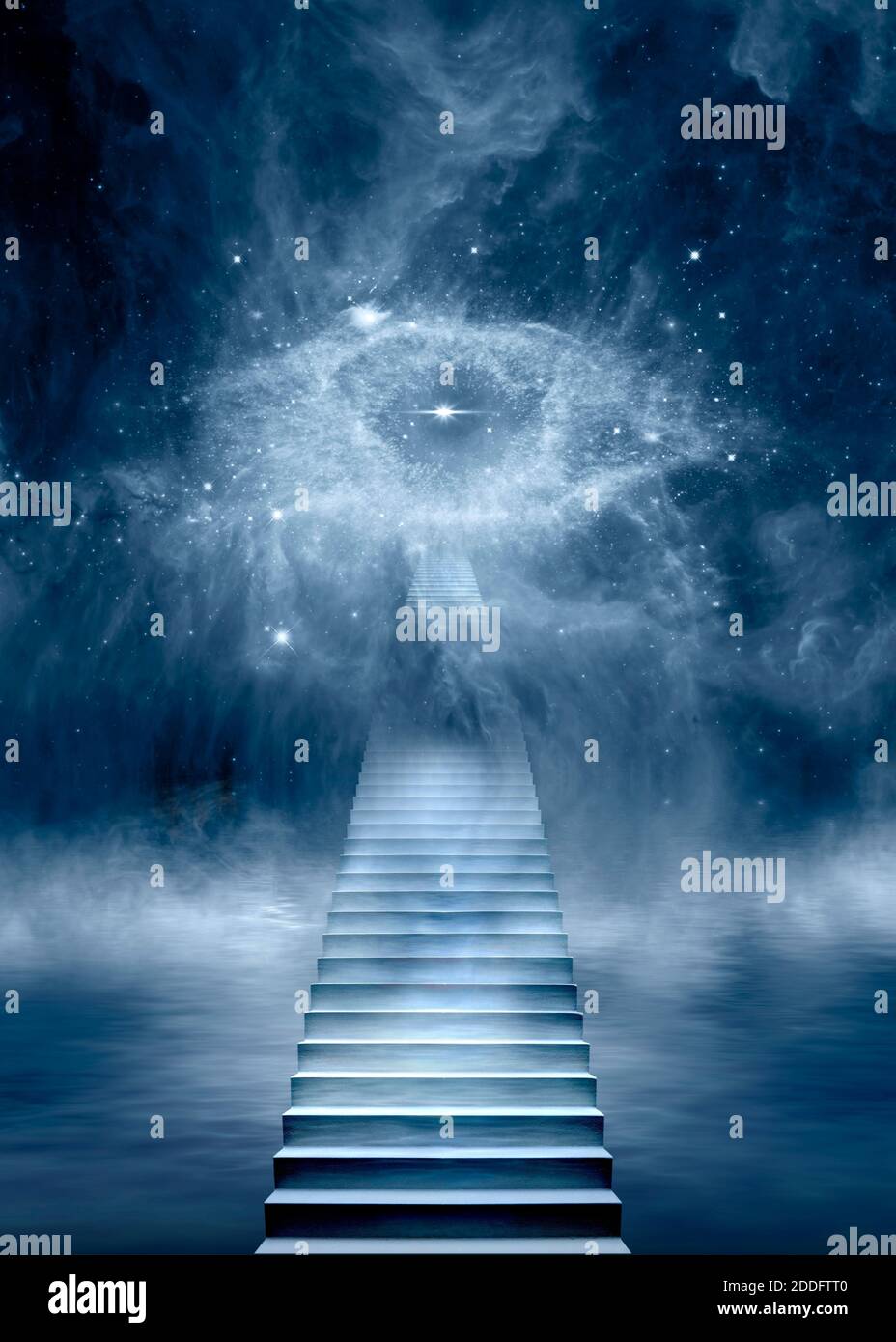 illuminazione coscienza superiore viaggio spirituale concetto di nuova età Foto Stock