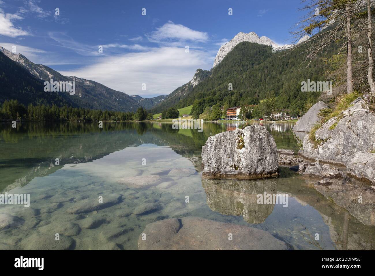 Geografia / viaggio, Germania, Baviera, Ramsau, Hintersee (lago), Ramsau vicino Berchtesgaden, Berchtesgad, diritti-aggiuntivi-clearance-Info-non-disponibile Foto Stock