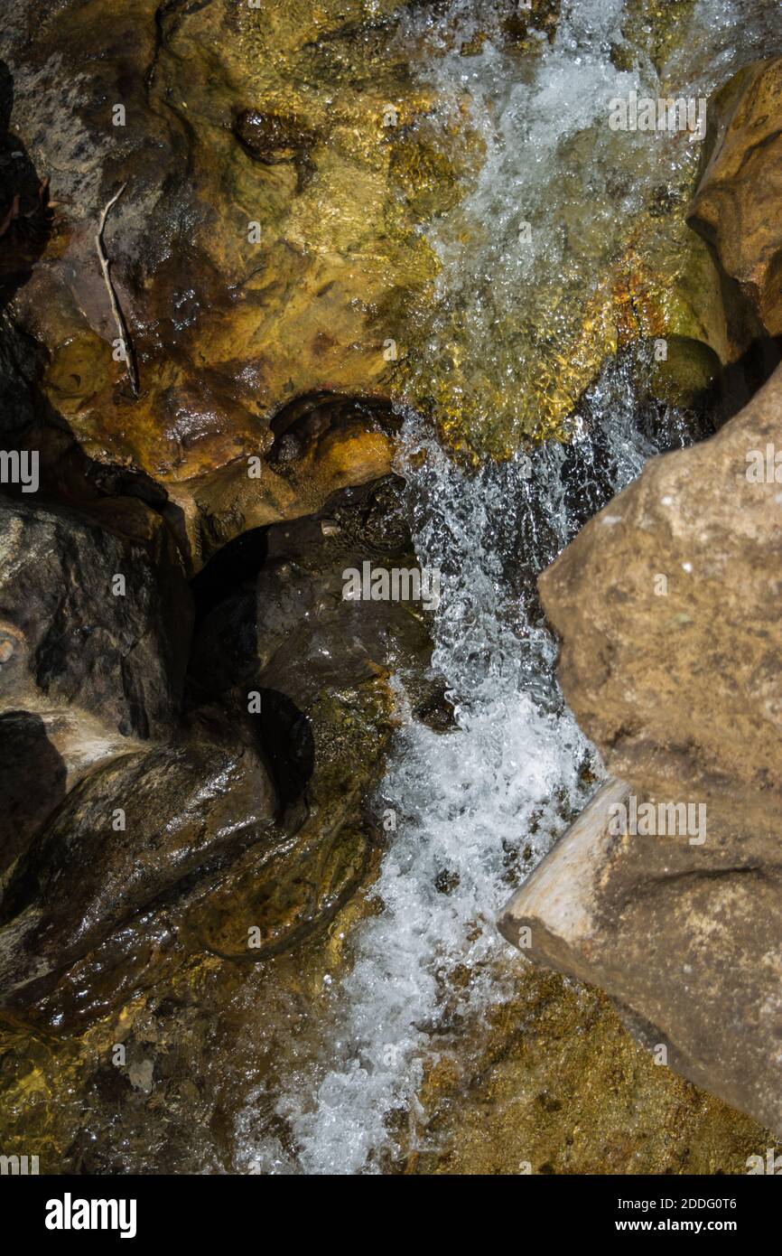 Sette sorelle cascate vicino alla città di Cherrapunjee a Meghalaya, India nord-orientale. Foto Stock
