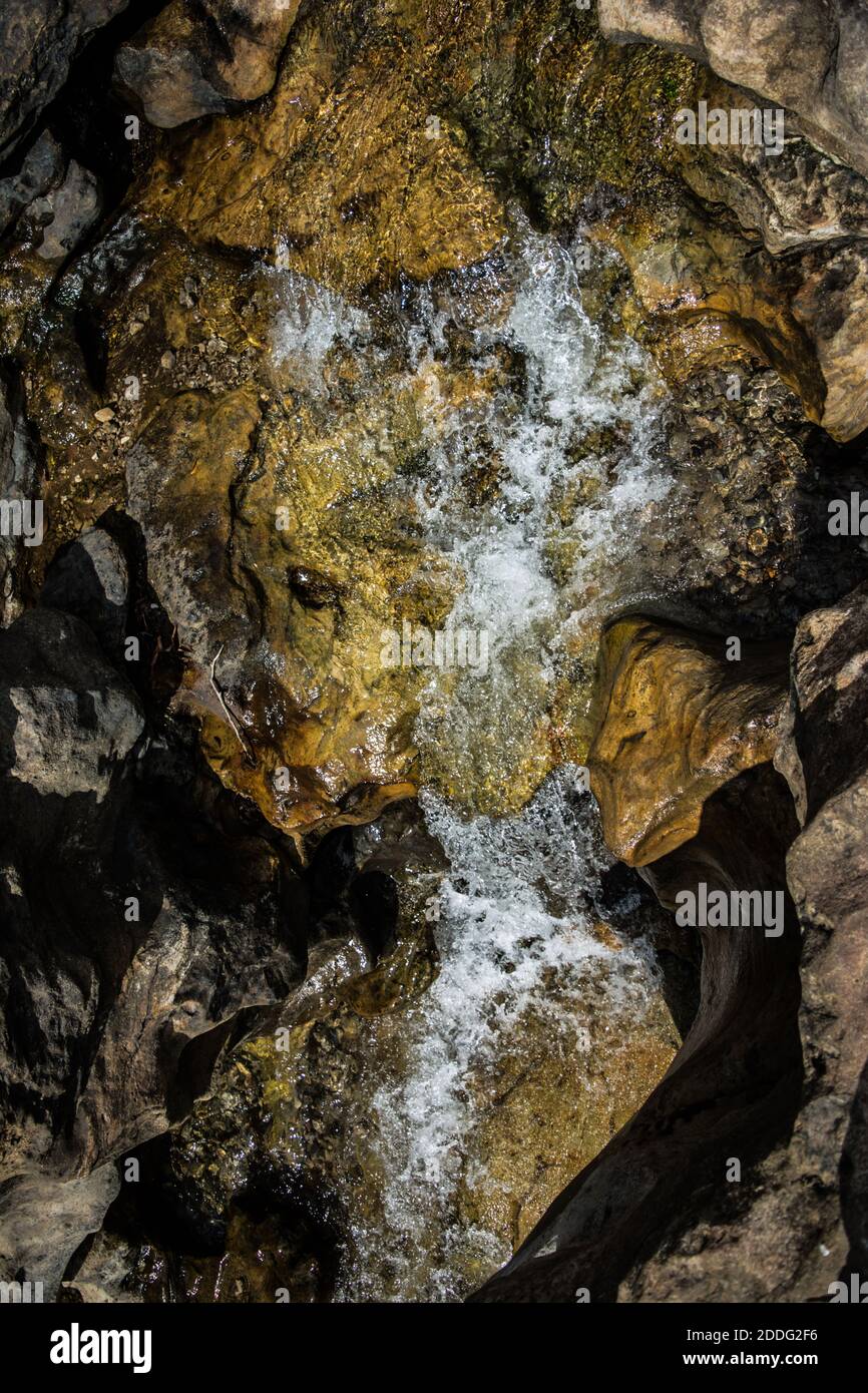 Sette sorelle cascate vicino alla città di Cherrapunjee a Meghalaya, India nord-orientale. Foto Stock