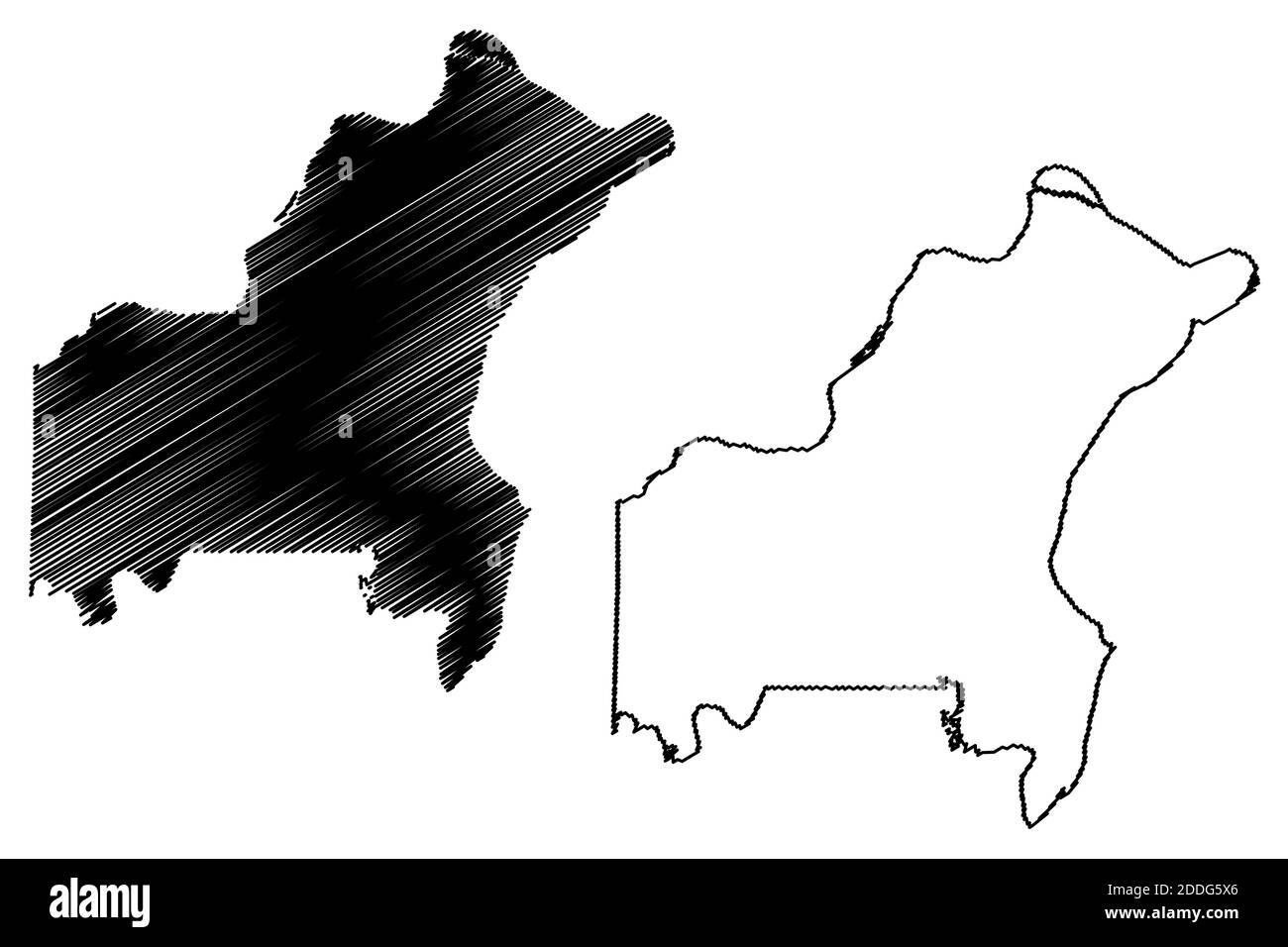 St. Louis County, Missouri (Stati Uniti, Stati Uniti d'America, Stati Uniti, Stati Uniti, Stati Uniti) mappa vettoriale illustrazione, abbozzare schizzo mappa di Saint Louis Illustrazione Vettoriale
