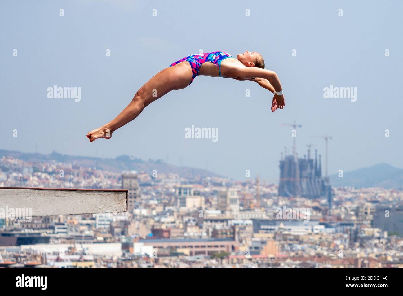 Trampolino, Platform Diving Foto Stock