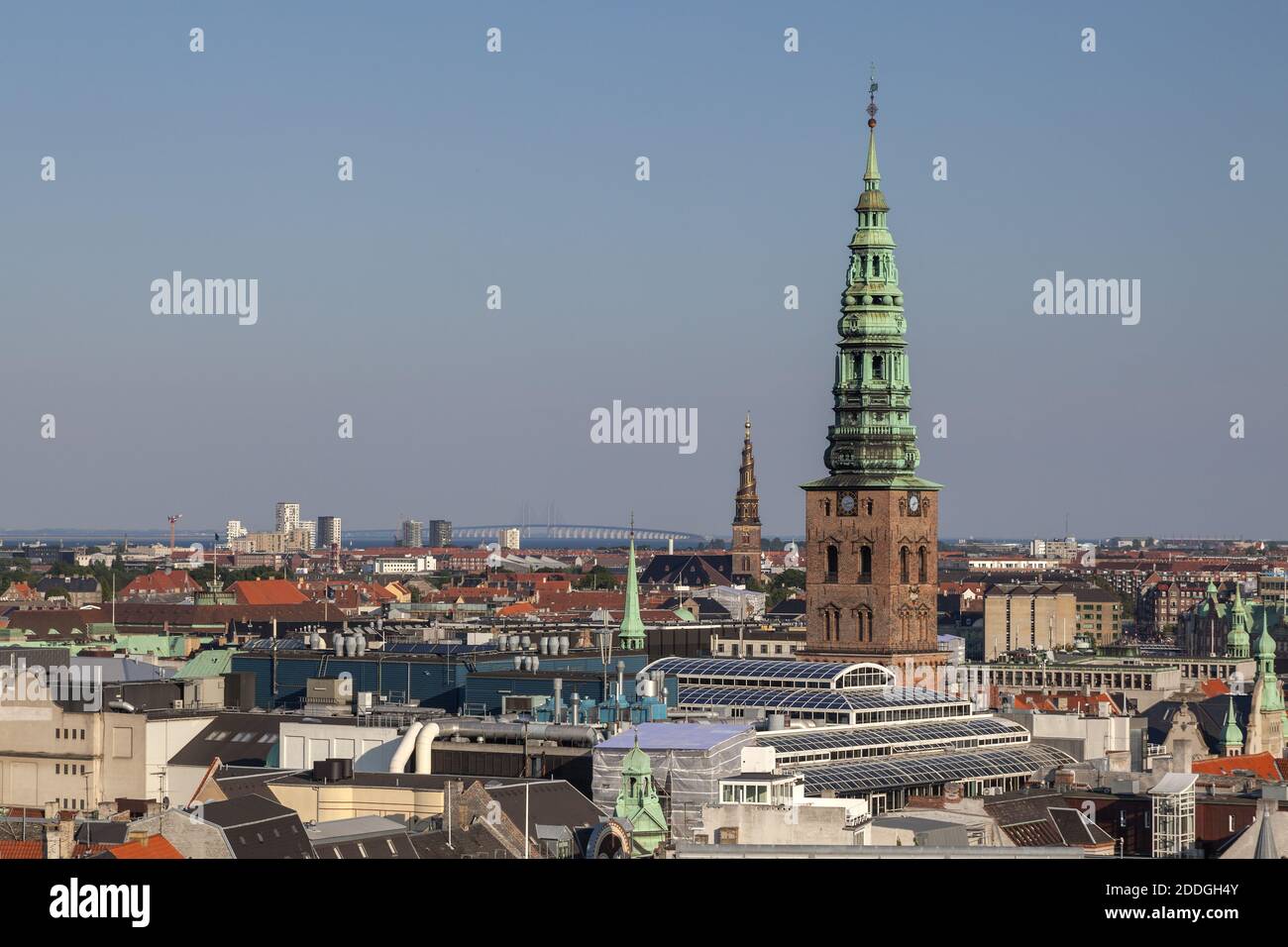 Geografia / viaggio, Danimarca, Copenaghen, vista dalla Torre rotonda sulla Chiesa di San Nicola, Copenaghen, diritti aggiuntivi-clearance-Info-non-disponibile Foto Stock