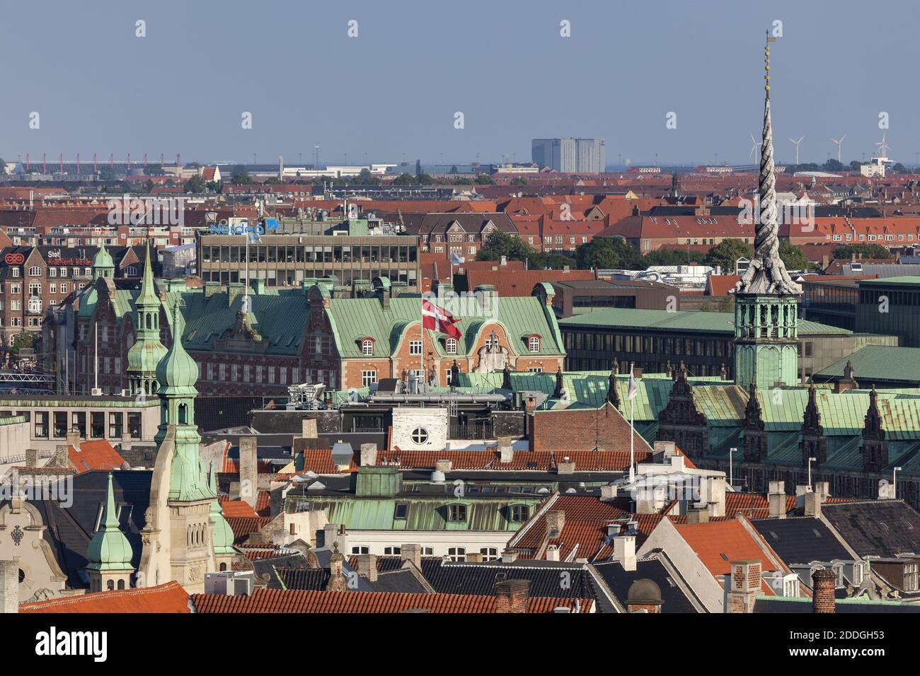 Geografia / viaggio, Danimarca, Copenaghen, vista by Round Tower sulla città vecchia, Copenhagen, diritti aggiuntivi-clearance-Info-non-disponibile Foto Stock