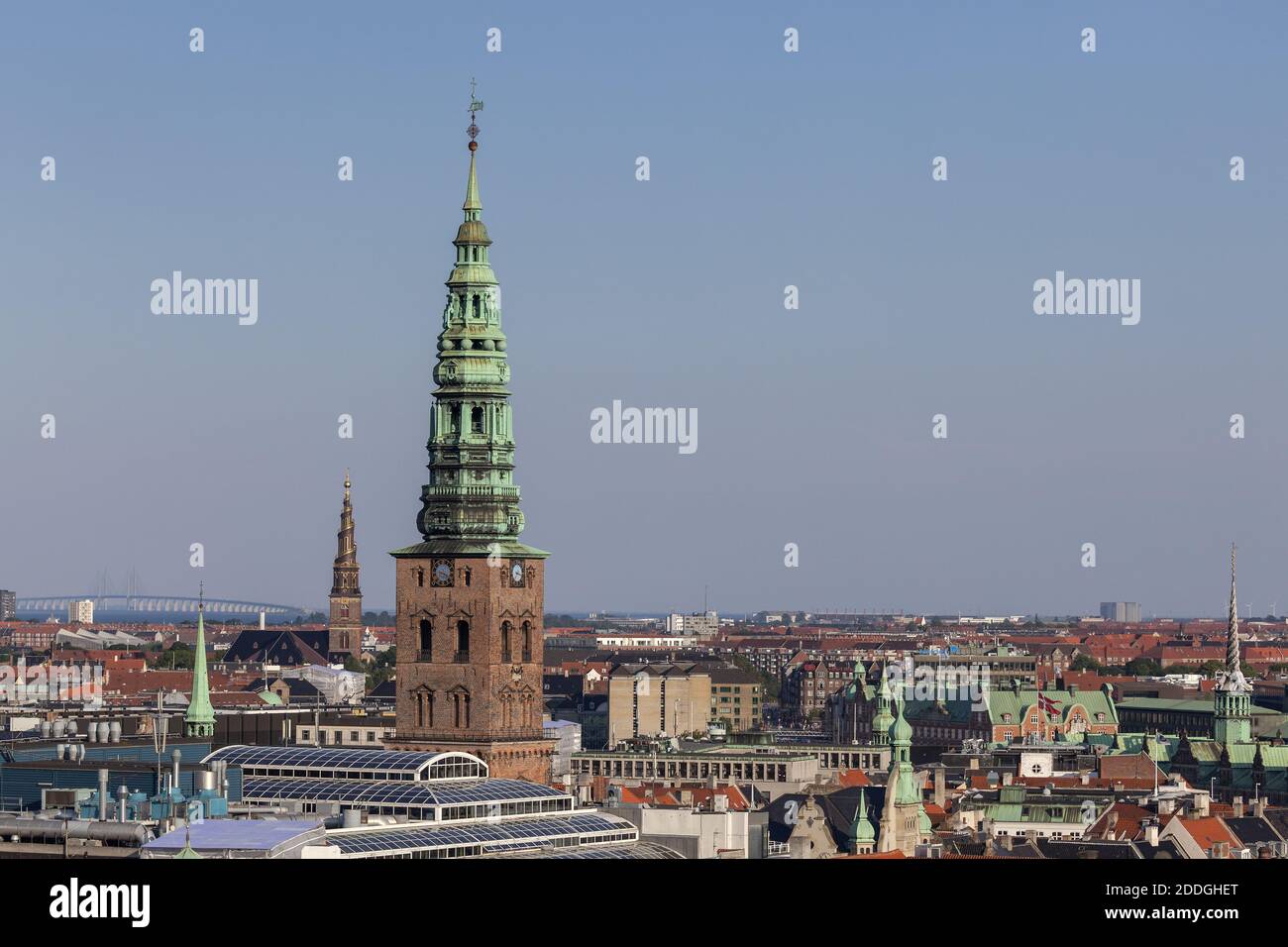 Geografia / viaggio, Danimarca, Copenaghen, vista dalla Torre rotonda sulla Chiesa di San Nicola, Copenaghen, diritti aggiuntivi-clearance-Info-non-disponibile Foto Stock