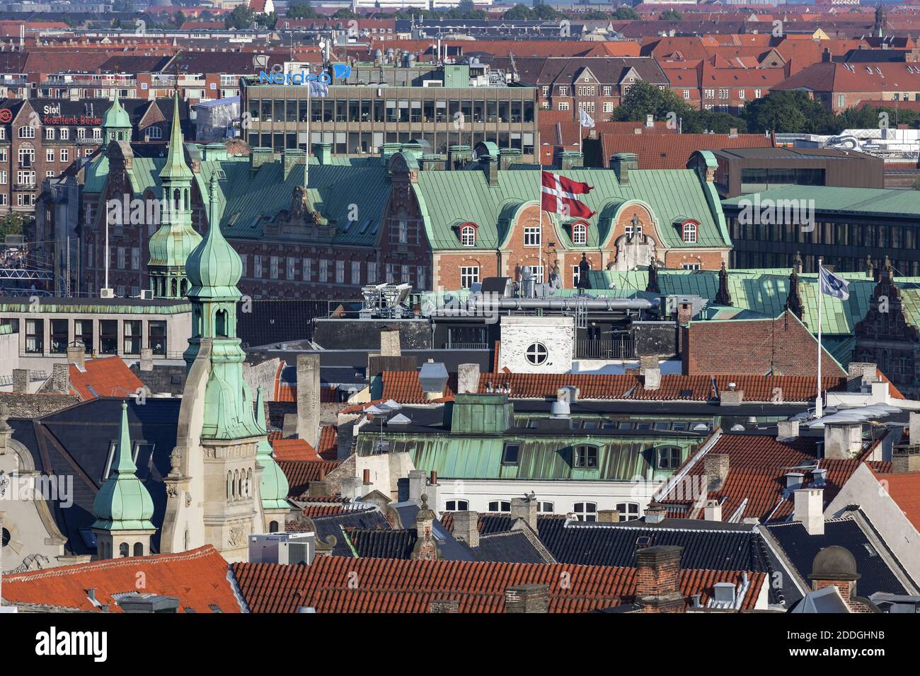 Geografia / viaggio, Danimarca, Copenaghen, vista by Round Tower sulla città vecchia, Copenhagen, Danimarca, No, Additional-Rights-Clearance-Info-Not-Available Foto Stock