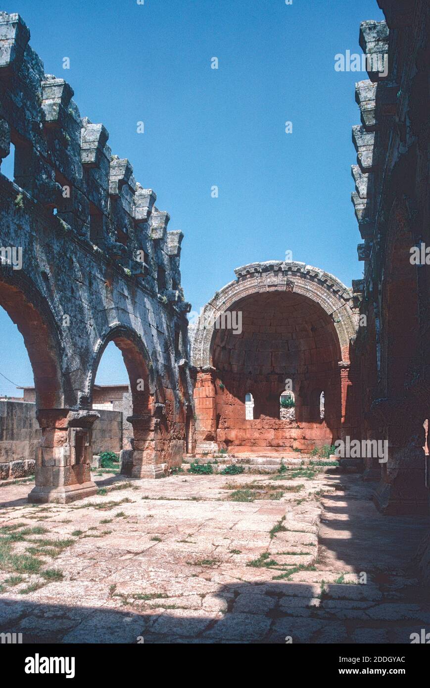 Basilica di Qalb Loze, vicino ad Aleppo, Siria Foto Stock