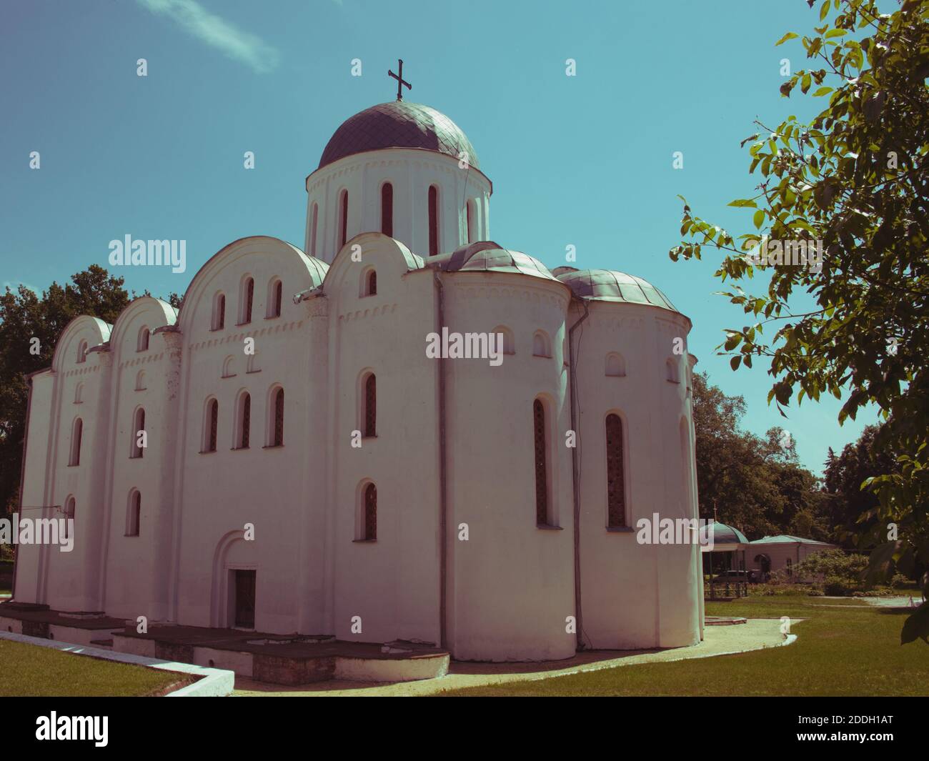 Boris e la Cattedrale di Gleb o la Cattedrale di Borisoglebsky. Famoso monumento architettonico del periodo pre-Mongol. Chernihiv città. Foto Stock