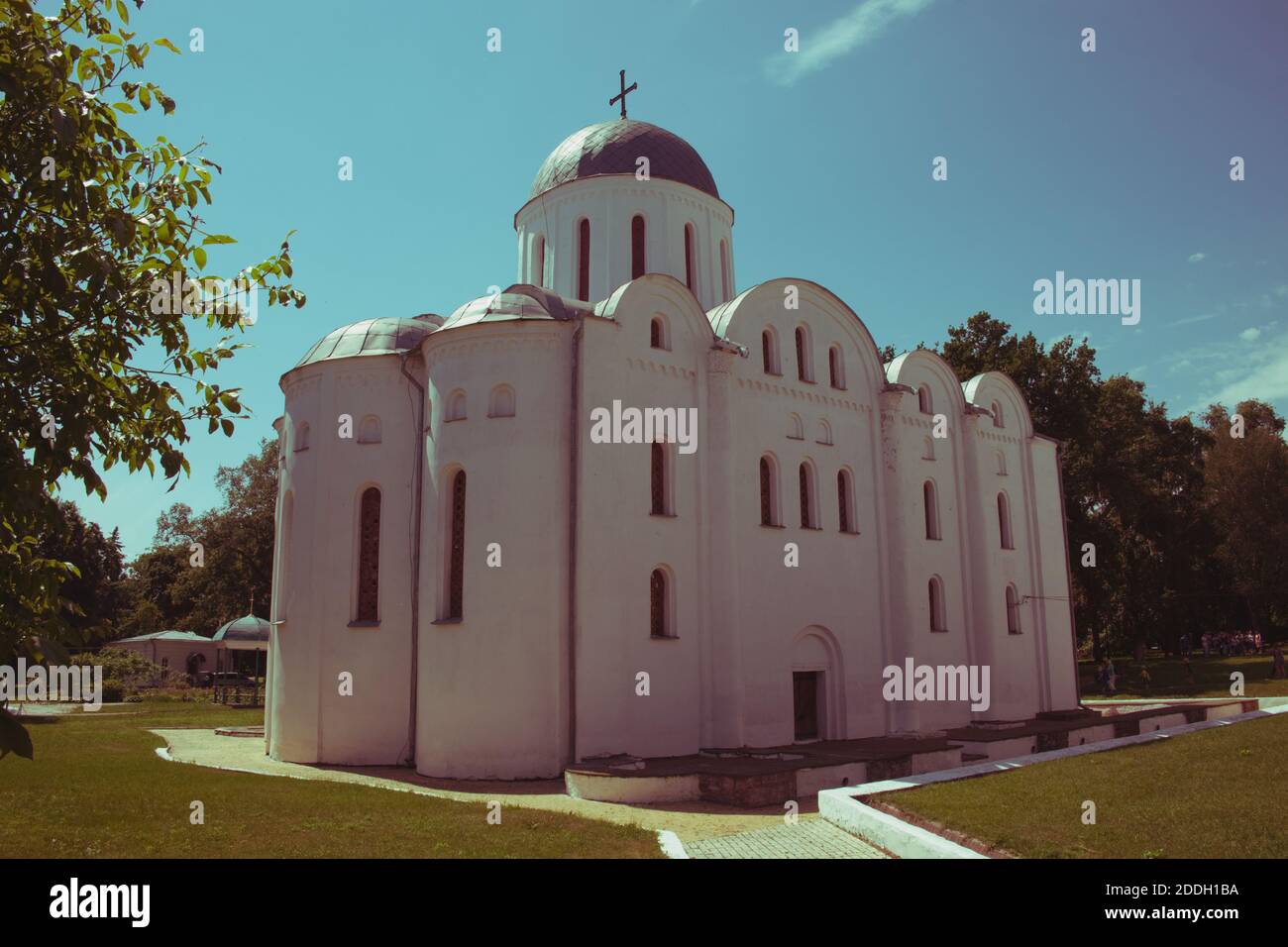 Boris e la Cattedrale di Gleb o la Cattedrale di Borisoglebsky. Famoso monumento architettonico del periodo pre-Mongol. Chernihiv città. Foto Stock