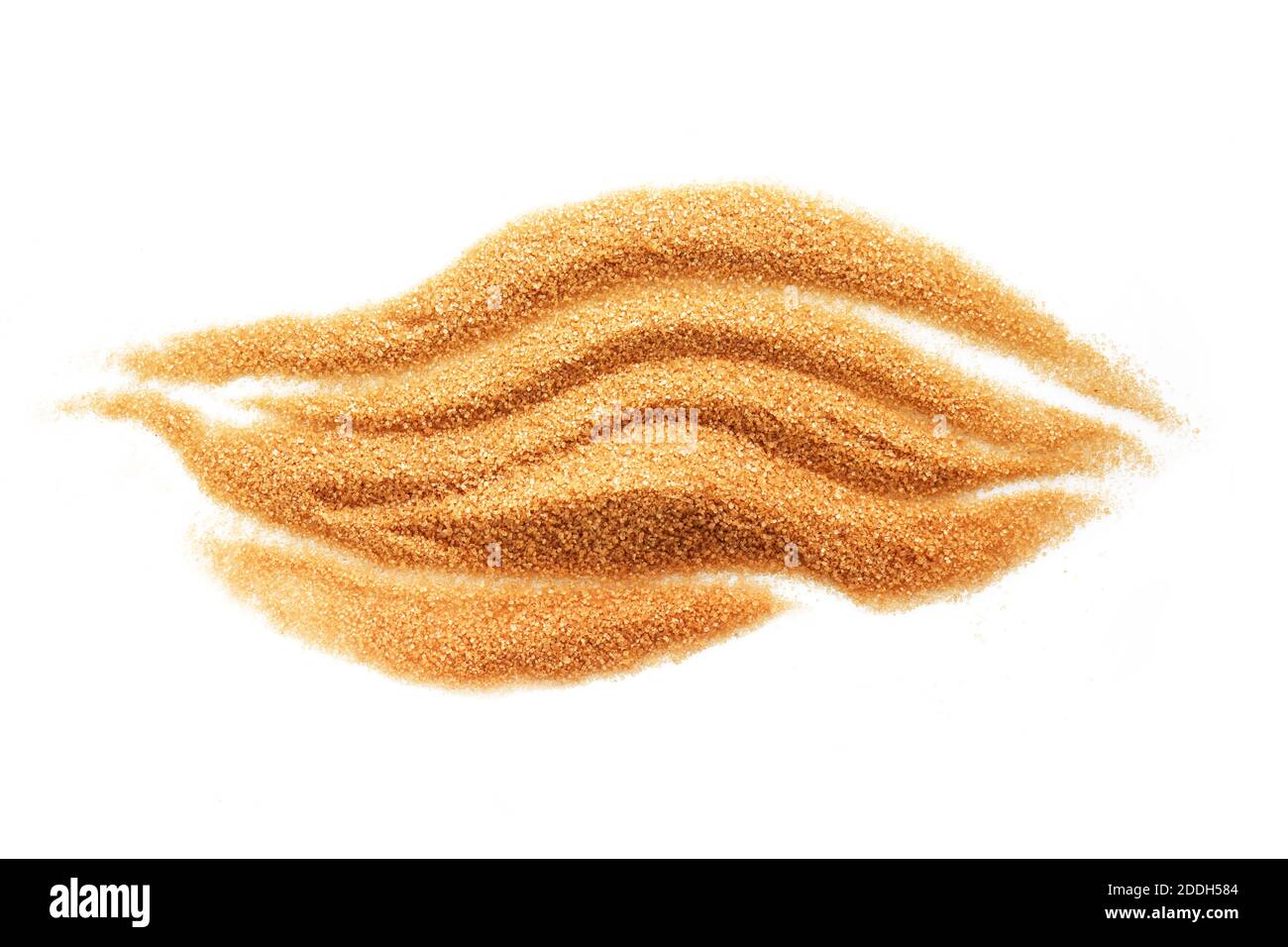 Broun zucchero a forma di cuore macchia isolato su sfondo bianco. Foto Stock