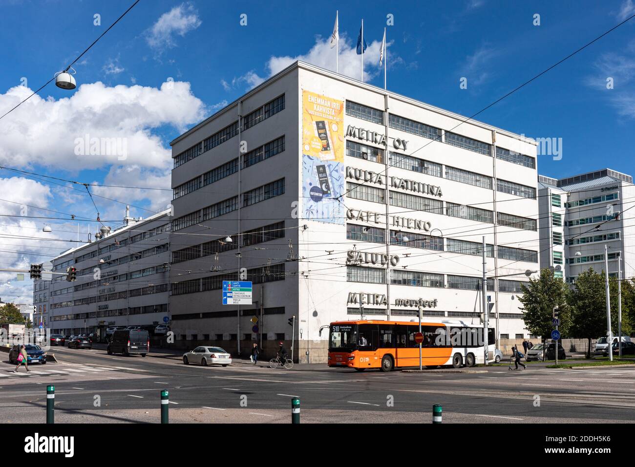 La torrefazione del caffè Meira o il paahtimo di Vallilan nel distretto di Vallila di Helsinki, Finlandia Foto Stock