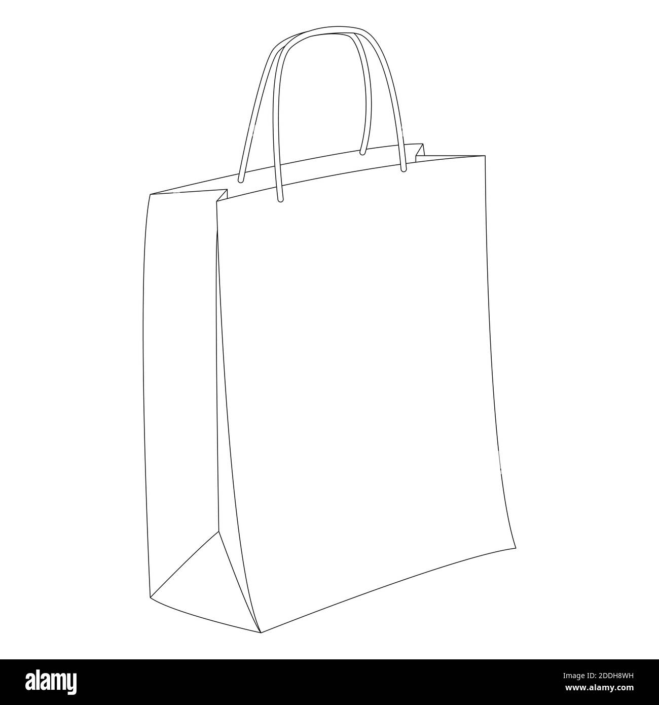 sacchetto di carta ecologico, , illustrazione vettoriale, disegno di rivestimento Foto stock - Alamy