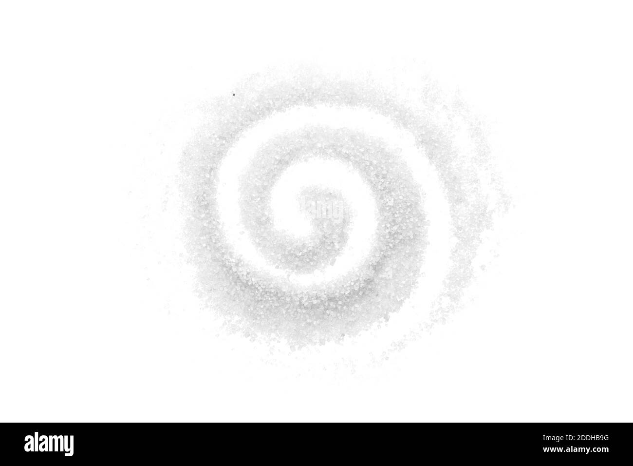 Scrub di zucchero bianco isolato su sfondo bianco. Foto Stock