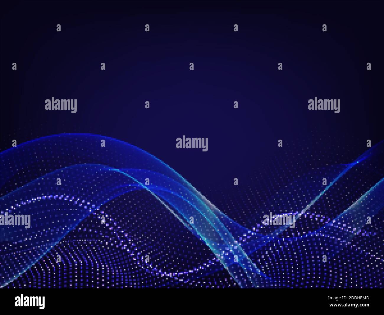 Sfondo aziendale astratto con punti blu, punto blu del flusso d'onda Illustrazione Vettoriale