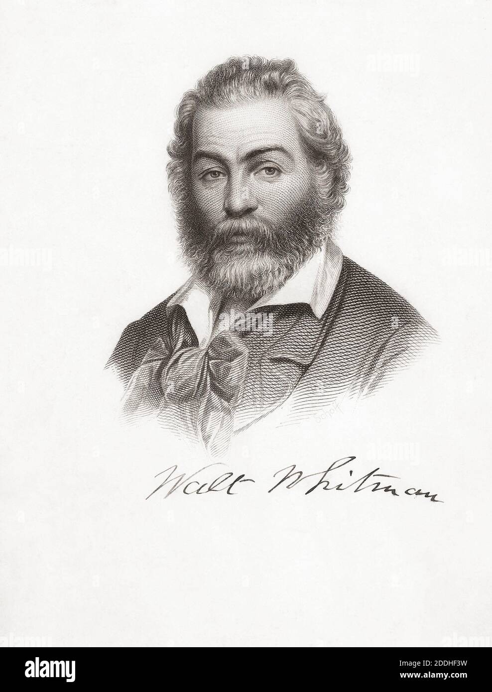 Walt Whitman, 1819 - 1892. Poeta americano. Foto Stock