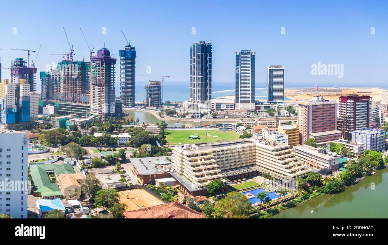 Vista aerea della città di Colombo Foto Stock