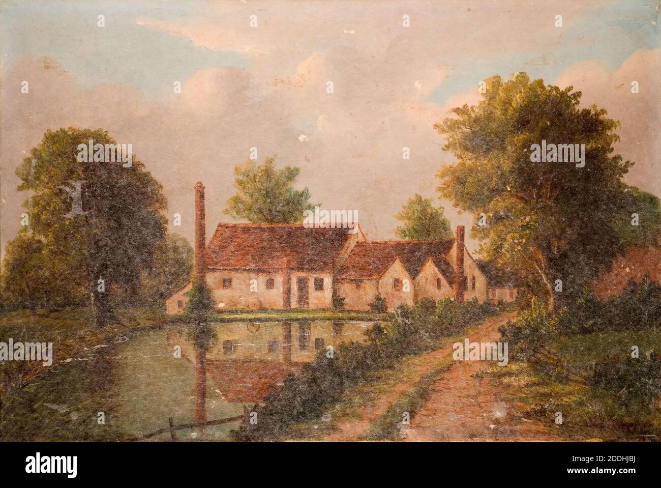 Sarehole Mill British School, viste topografiche, Watermill, Mill stagno, Inghilterra, Midlands Foto Stock