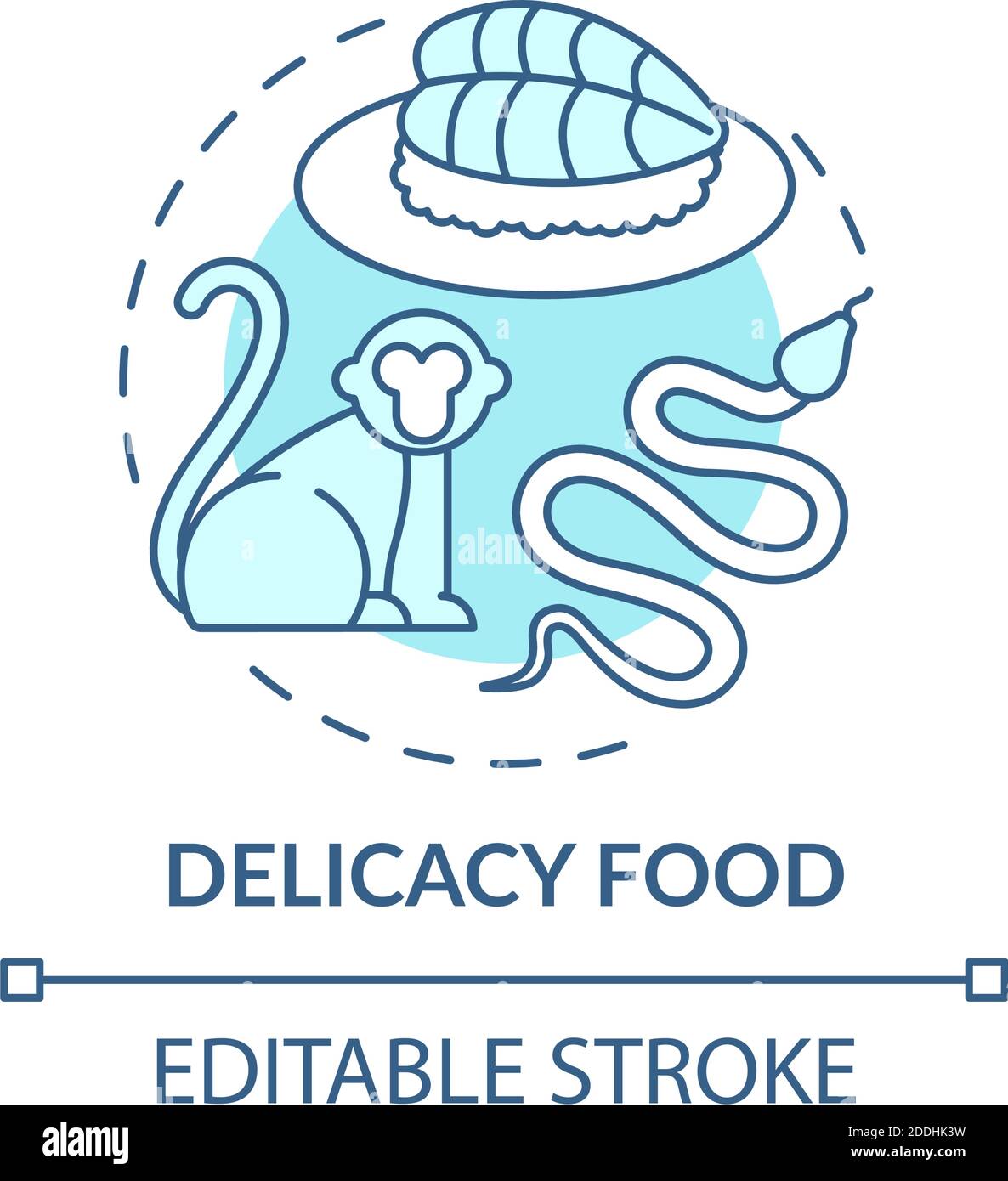 Delicatezza cibo Turchese concetto icona Illustrazione Vettoriale