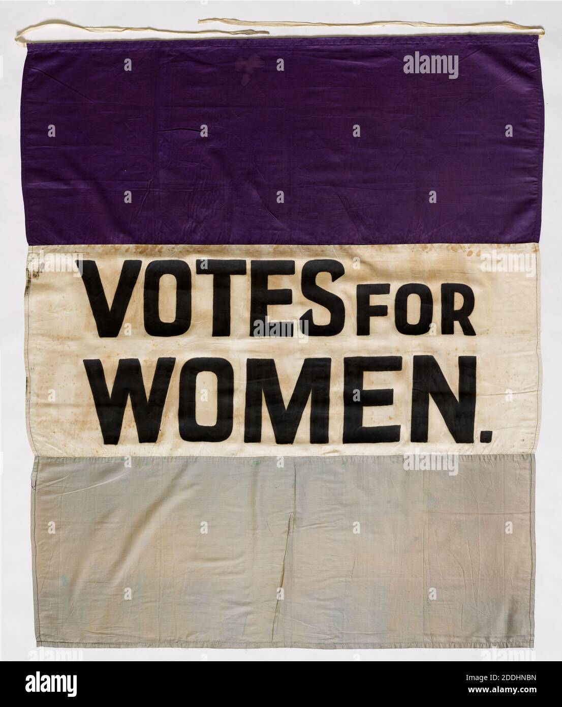 Suffragette Banner, votes for Women, 1910-1920, 20th Century, Textiles, England, Social history, Women's suffragage, Birmingham history Foto Stock