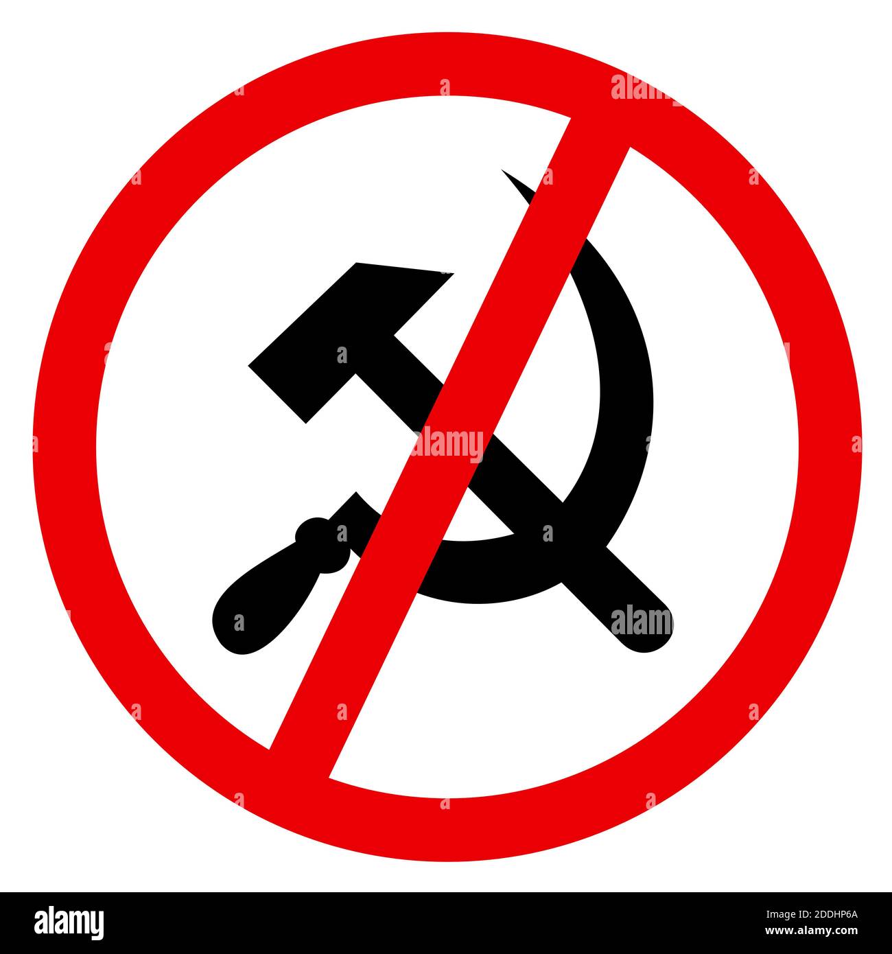 Segno di attraversamento di falce e martello, simbolo di socialismo e  comunismo. Atteggiamento negativo nei confronti di socialisti, comunisti,  marxisti e neo-marxisti Foto stock - Alamy