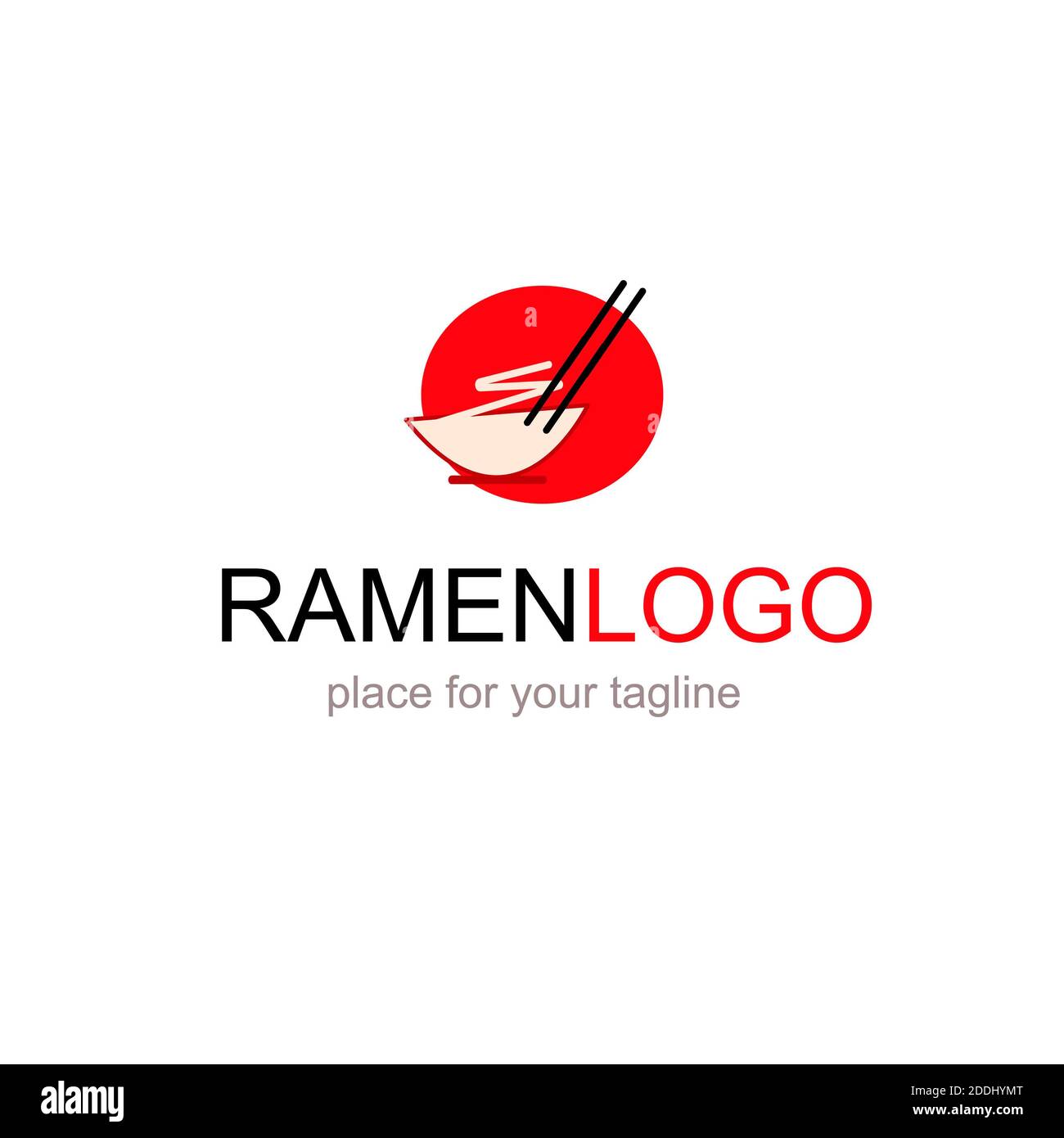 Logo per il ristorante ramen food vettore icona design Foto Stock