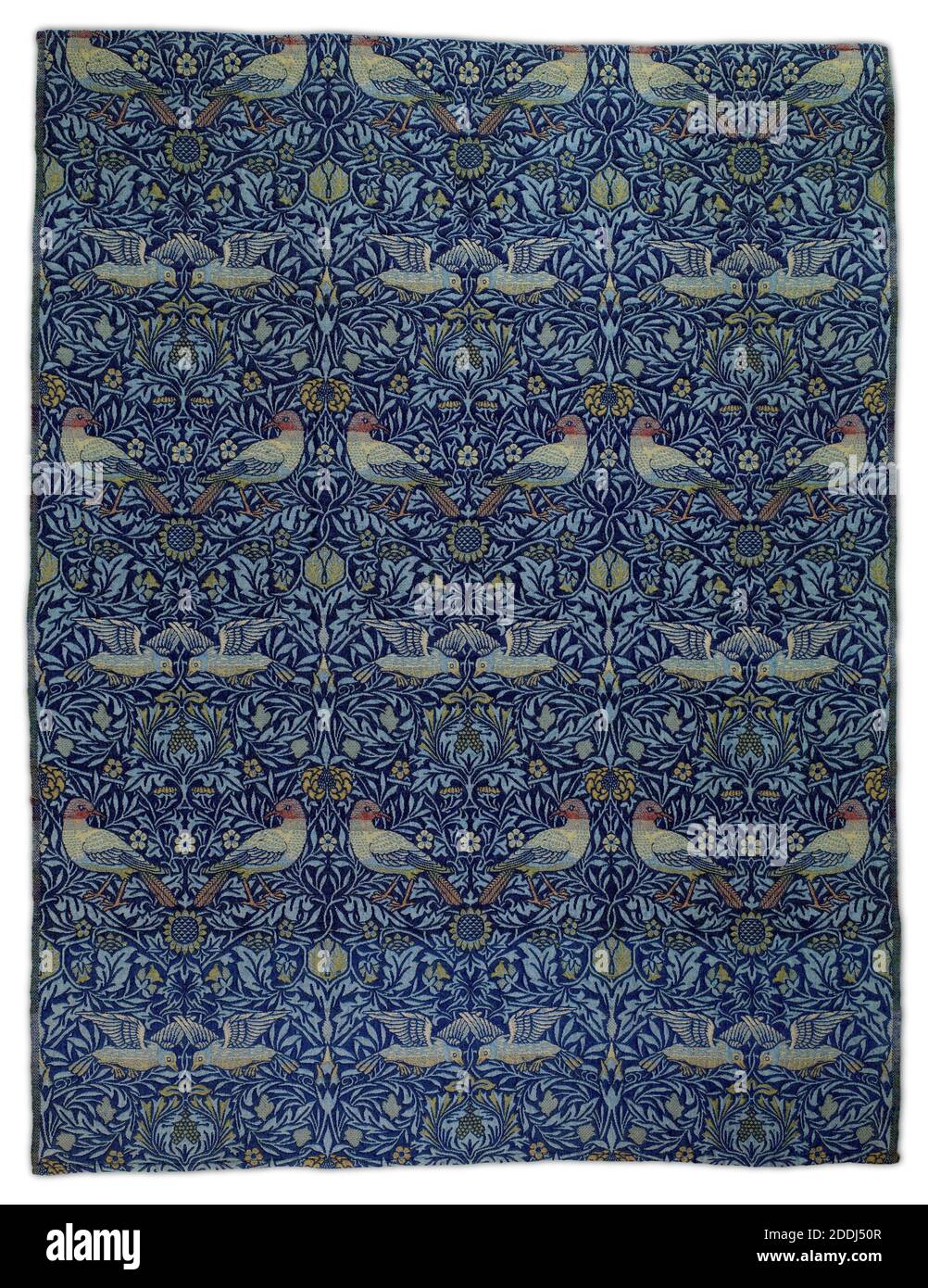 Bird, 1877-78 Produttore: Morris & Co Designer: William Morris, movimento d'arte, Pre-Raphaelite, Arti applicate, Arti e Mestieri, Blu, tessili, uccello, Design, tessuto, modello Foto Stock