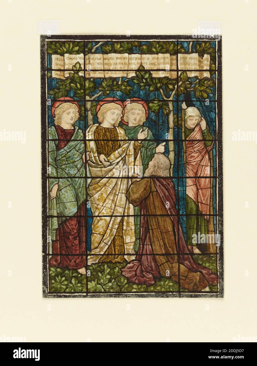 Design for Stained Glass Window, 1879 by Henry James Holiday, Design for the Magee Memorial window in St. Stephen's Episcopal Church in Philadelphia, USA. Finestra è ancora in situ., finestra, Arti applicate, vetro colorato, religione, ChristianPre-Raphaelite, Design Foto Stock