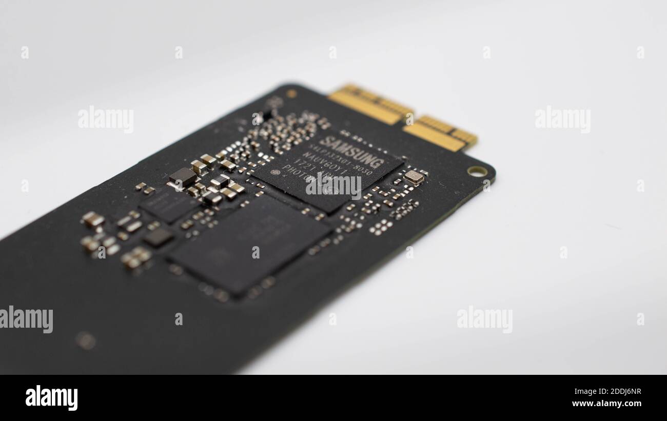 Disco rigido SSD per computer Mac Apple Foto Stock