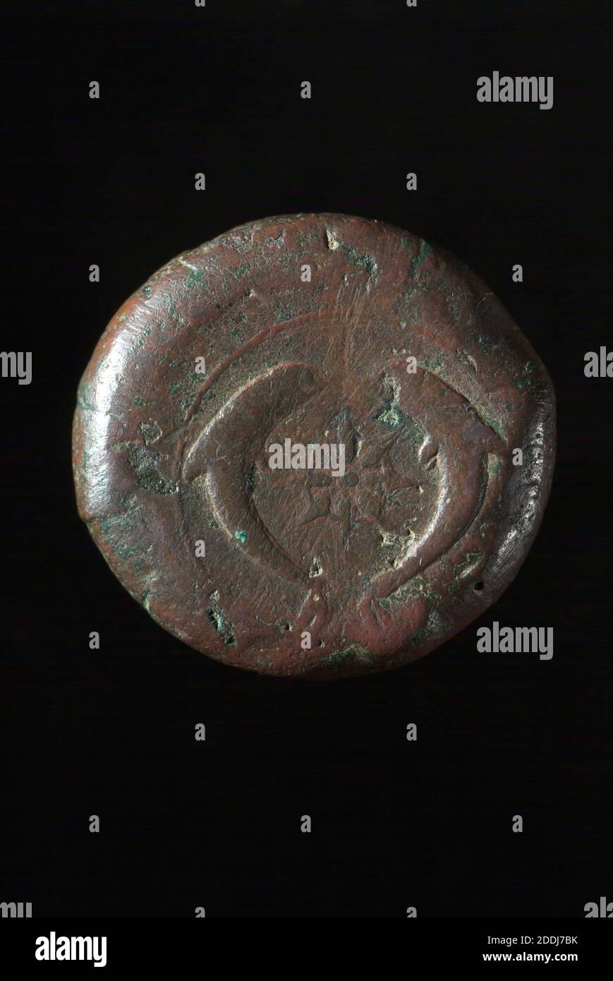 Reverse of Greek Coin, Siracusa, antiche e medievali monete, Numismatica, Grecia, metallo, pesce, Antichità, Grecia antica, denaro Foto Stock