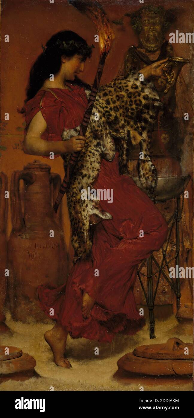 Autunno Vintage Festival, 1877 di: Sir Lawrence Alma Tadema, 19 ° secolo, mitologia romana, vino, Celebrazione Foto Stock