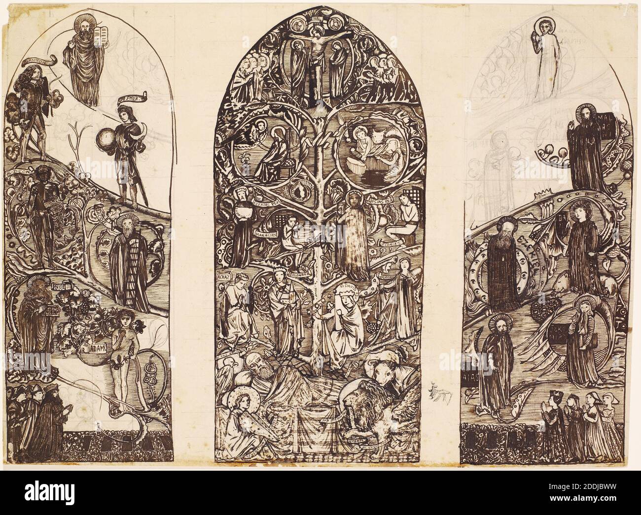 L'albero di Jesse artista: Sir Edward Burne-Jones, vetro colorato, religione, ChristianPre-Raphaelite, Design, parabola Giappone Foto Stock