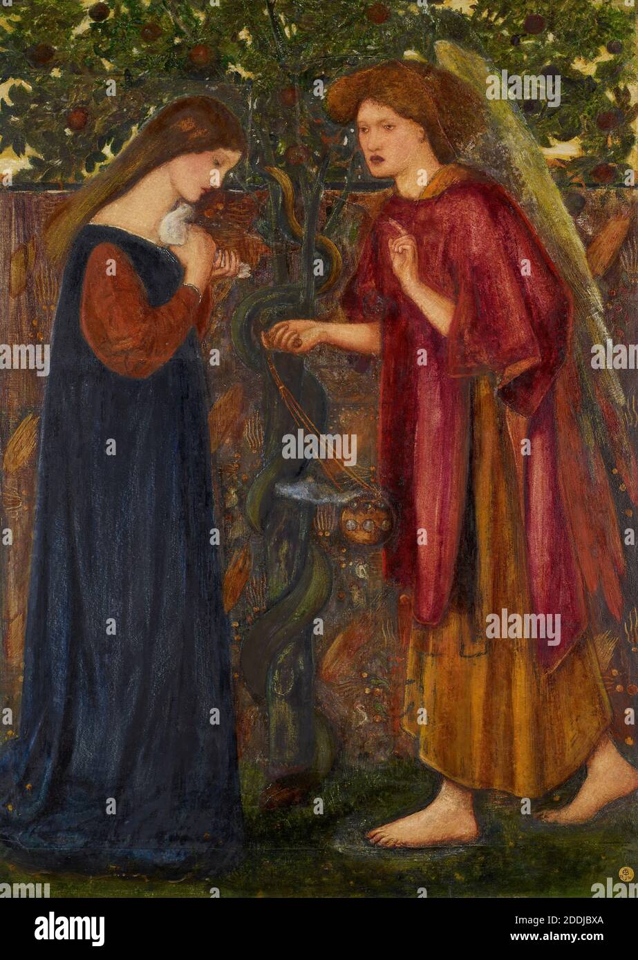 L'Annunciazione artista: Sir Edward Burne-Jones, religione, ChristianPre-Raphaelite, parabola Giappone Foto Stock