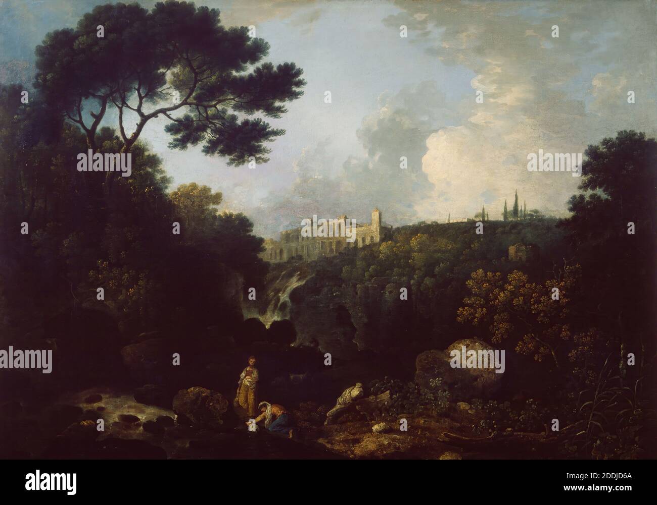 Tivoli, la Villa di Maecenas, 1767 di Richard Wilson, Paesaggio, Pittura ad olio, Italia, Romanticismo Foto Stock