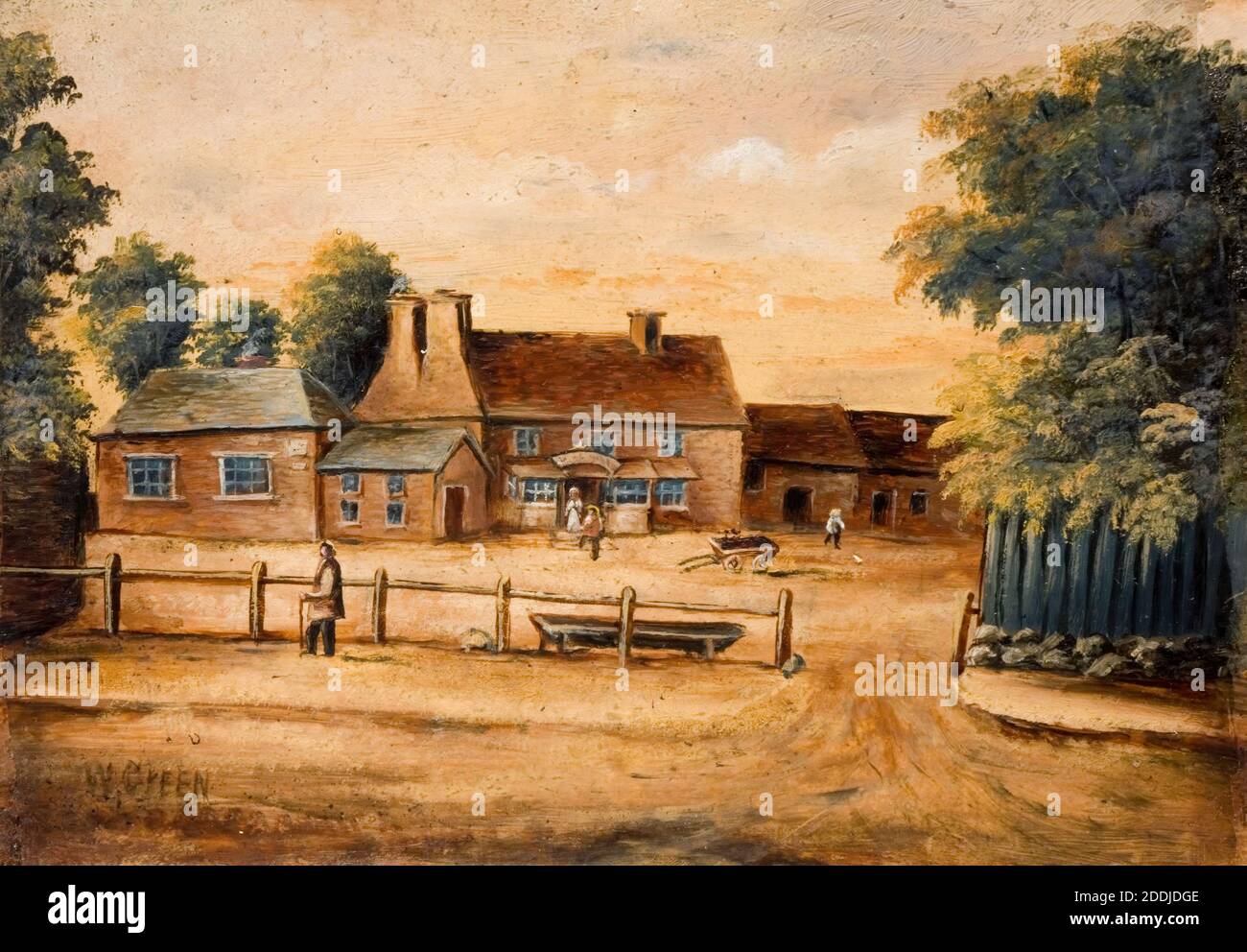 Wagon and Horses Inn Handsworth, 19 ° C da W Green, vista topografica della zona di Greater Birmingham, Paesaggio, viste topografiche, Rurale, Inghilterra, Midlands Foto Stock