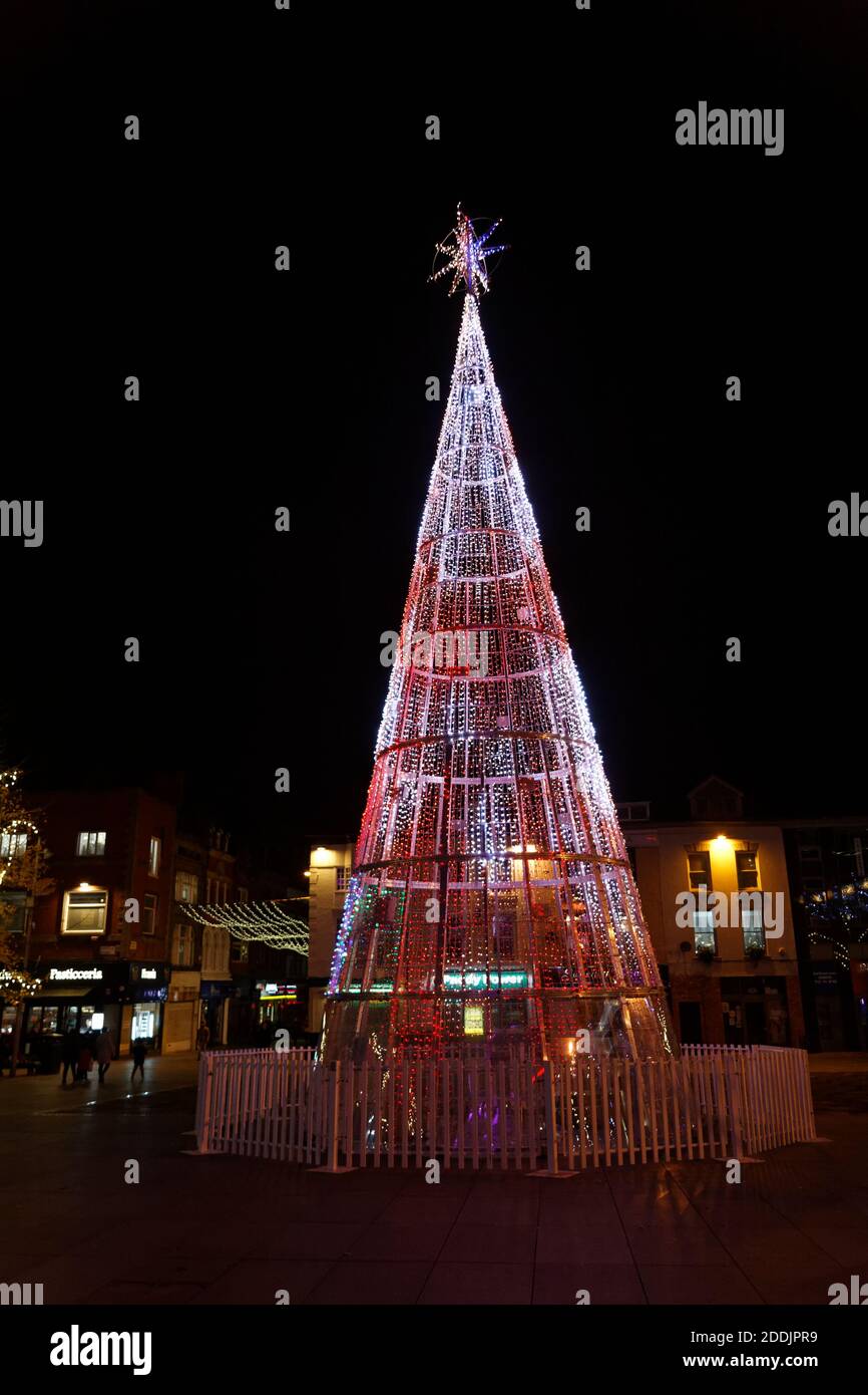 Centro di Liverpool di notte Foto Stock