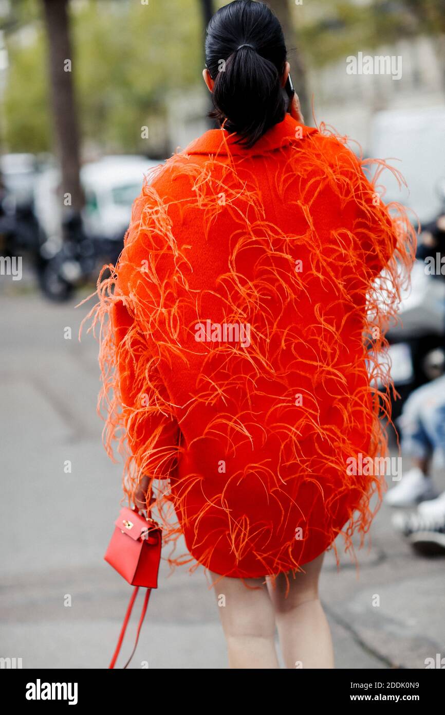 Street Style, in arrivo alla mostra di abbigliamento Valentino Primavera-Estate 2020, tenutasi a Invalides, Parigi, Francia, il 29 settembre 2019. Foto di Marie-Paola Bertrand-Hillion/ABACAPRESS.COM Foto Stock