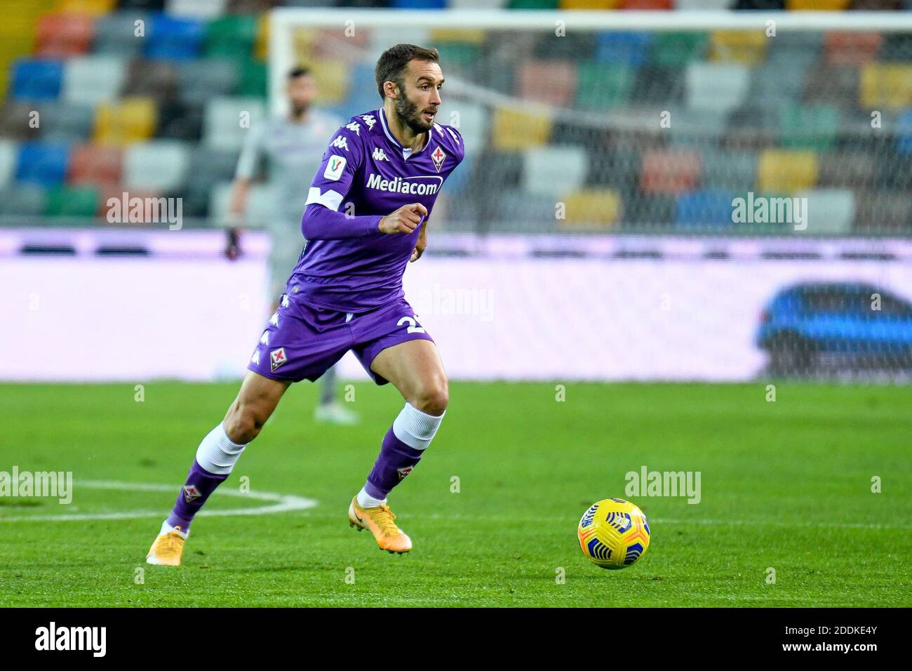 Udine, Italia. udine, Italia, Friuli - Stadio Dacia Arena, 25 Nov 2020, Pezzella tedesca (Fiorentina) durante Udinese Calcio vs ACF Fiorentina - Calcio Italiano Coppa Italia match - Credit: LM/Ettore Griffoni Credit: Ettore Griffoni/LPS/ZUMA Wire/Alamy Live News 2020 Foto Stock