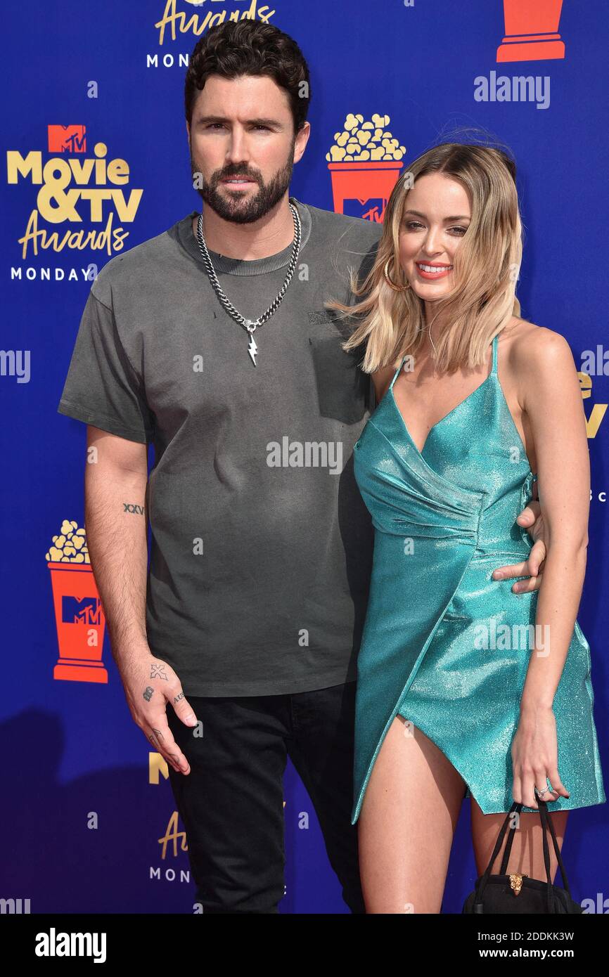 File photo datato 15 giugno 2019 di Kaitlynn carter Jenner, Brody Jenner partecipa ai MTV Movie and TV Awards 2019 al Barker Hangar di Santa Monica, CA, USA. Miley Cyrus e Liam Hemsworth hanno annunciato la rottura del loro lungo rapporto, ma breve matrimonio, nelle pagine della rivista People. Pochi giorni fa Cyrus è stato visto liscia con qualcuno diverso dal suo hubby. In un caso di uscita da Liam, Kaitlynn carter è emerso come la fiamma più recente di Cyrus dopo che i due sono stati avvistati baciando mentre in vacanza in Italia. Foto di Lionel Hahn/ABACAPRESS.COM Foto Stock