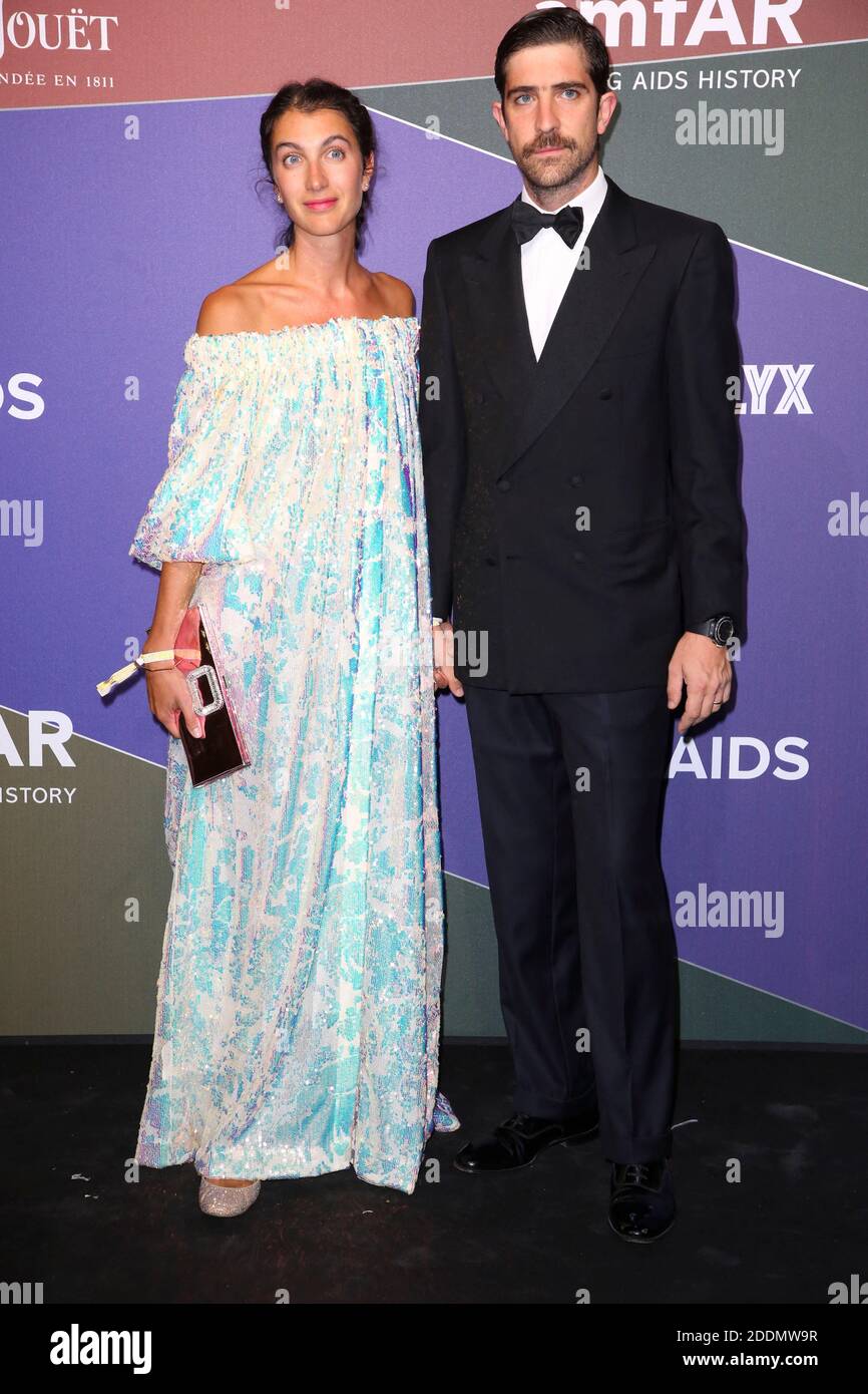 Marta Ferri e Carlo Borromeo presero il 21 settembre 2019 a Milano il Gala amfAR durante la settimana della Moda di Milano. Foto di Marco Piovanotto/ABACAPRESS.COM Foto Stock