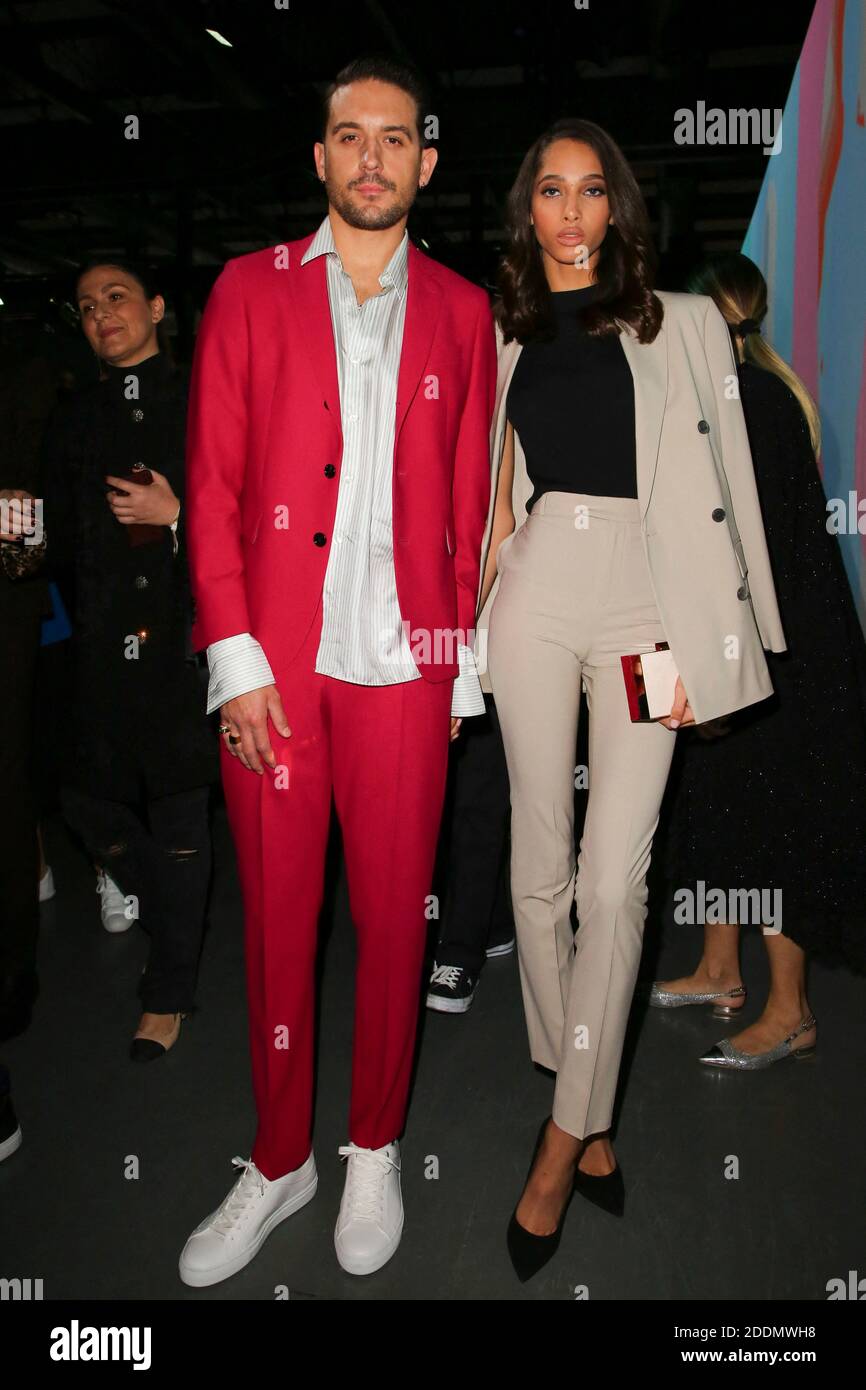 G-Eazy, Yasmin Wijnaldum partecipa alla sfilata di moda Hugo Boss durante la settimana della Moda di Milano il 22 settembre 2019 a Milano. Foto di Marco Piovanotto/ABACAPRESS.COM Foto Stock