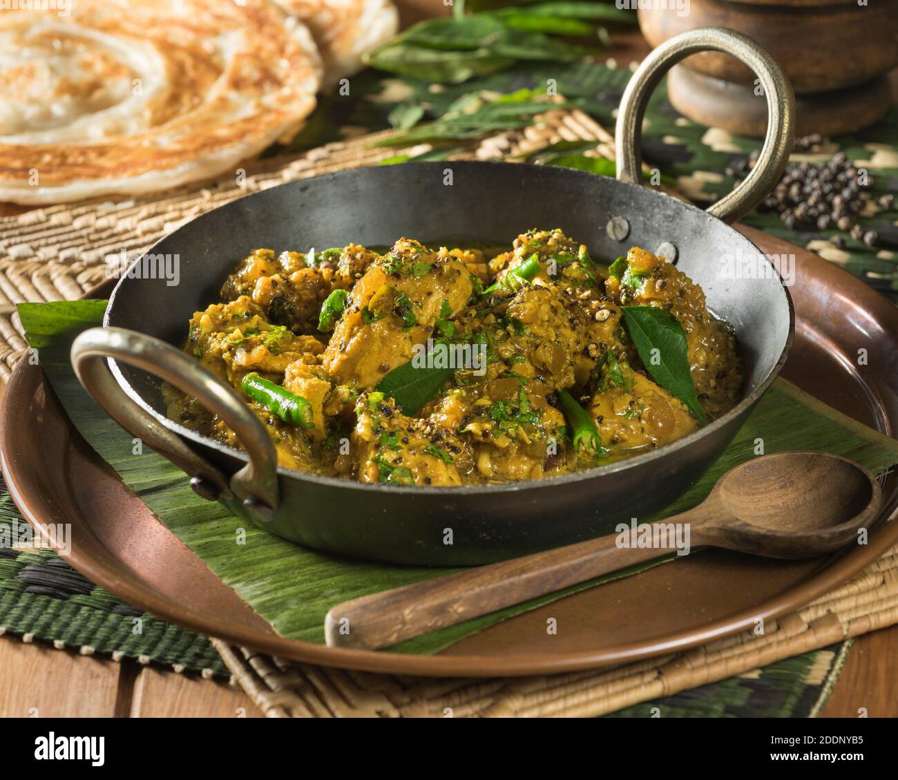 Pollo al peperoncino Andhra. India del Sud cibo Foto Stock