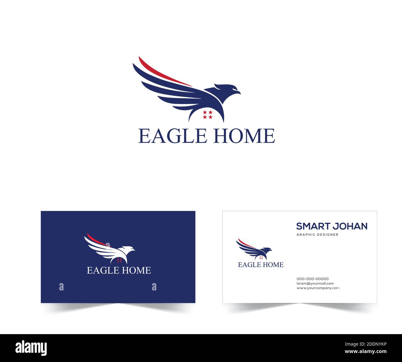 Logo ipotecario Eagle . Eagle Home Logo disegno stock vettore Illustrazione. eagle casa Logo . Eagle modello di logo immobiliare americano. Illustrazione Vettoriale
